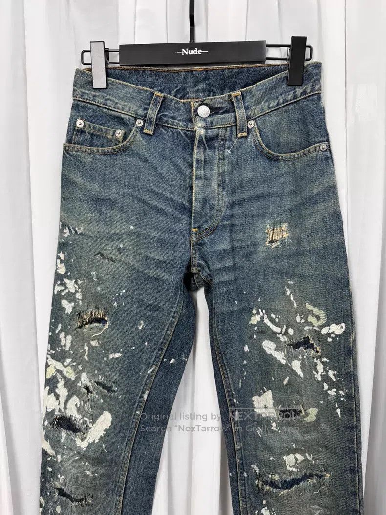 Helmut Lang Helmut Lang painter jeans with white paint splatter detail Size US 27 - 2 Thumbnail