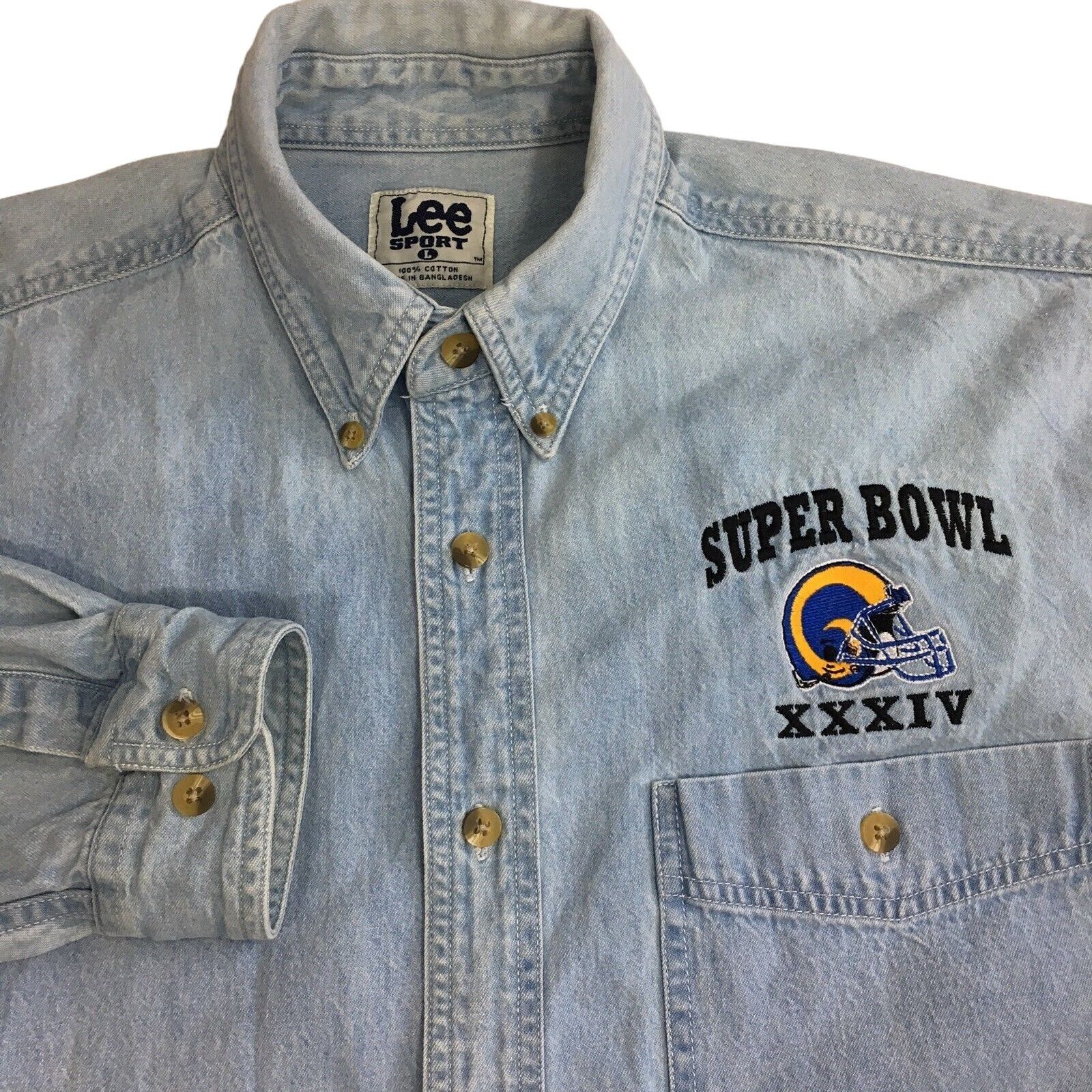 Lee Y2K Lee Sport Men NFL Saint Louis Rams Football Shirt Size US L / EU 52-54 / 3 - 6 Thumbnail