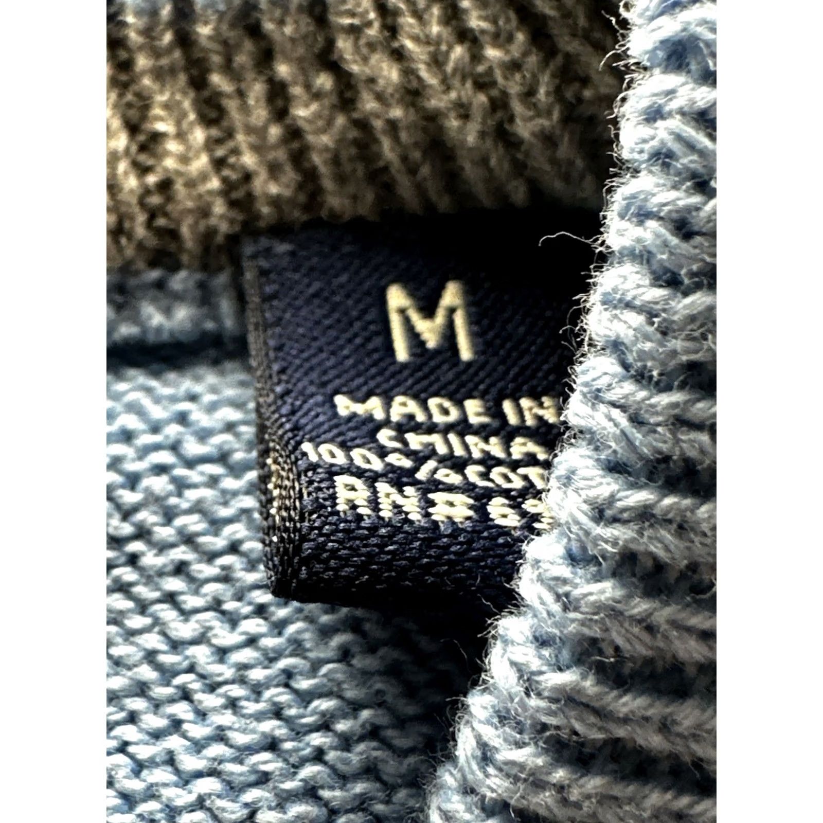 Vintage Consensus Mens Medium Light Blue Cotton V-Neck Cable Knit Sweater Preppy Size M / US 6-8 / IT 42-44 - 5 Thumbnail
