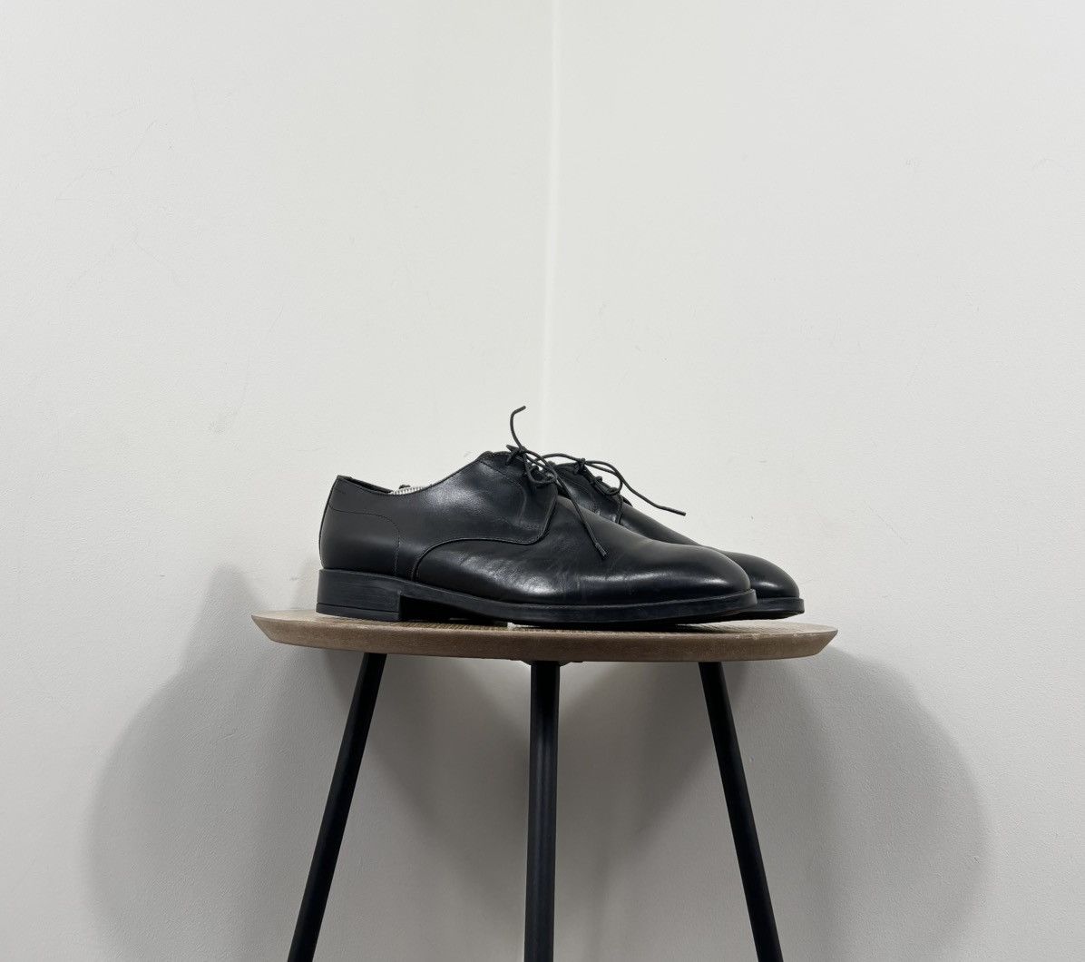 Doucal's Doucal’s Men’s Italian Handmade Black Leather Derby Shoes Size US 7.5 / EU 40-41 - 1 Thumbnail