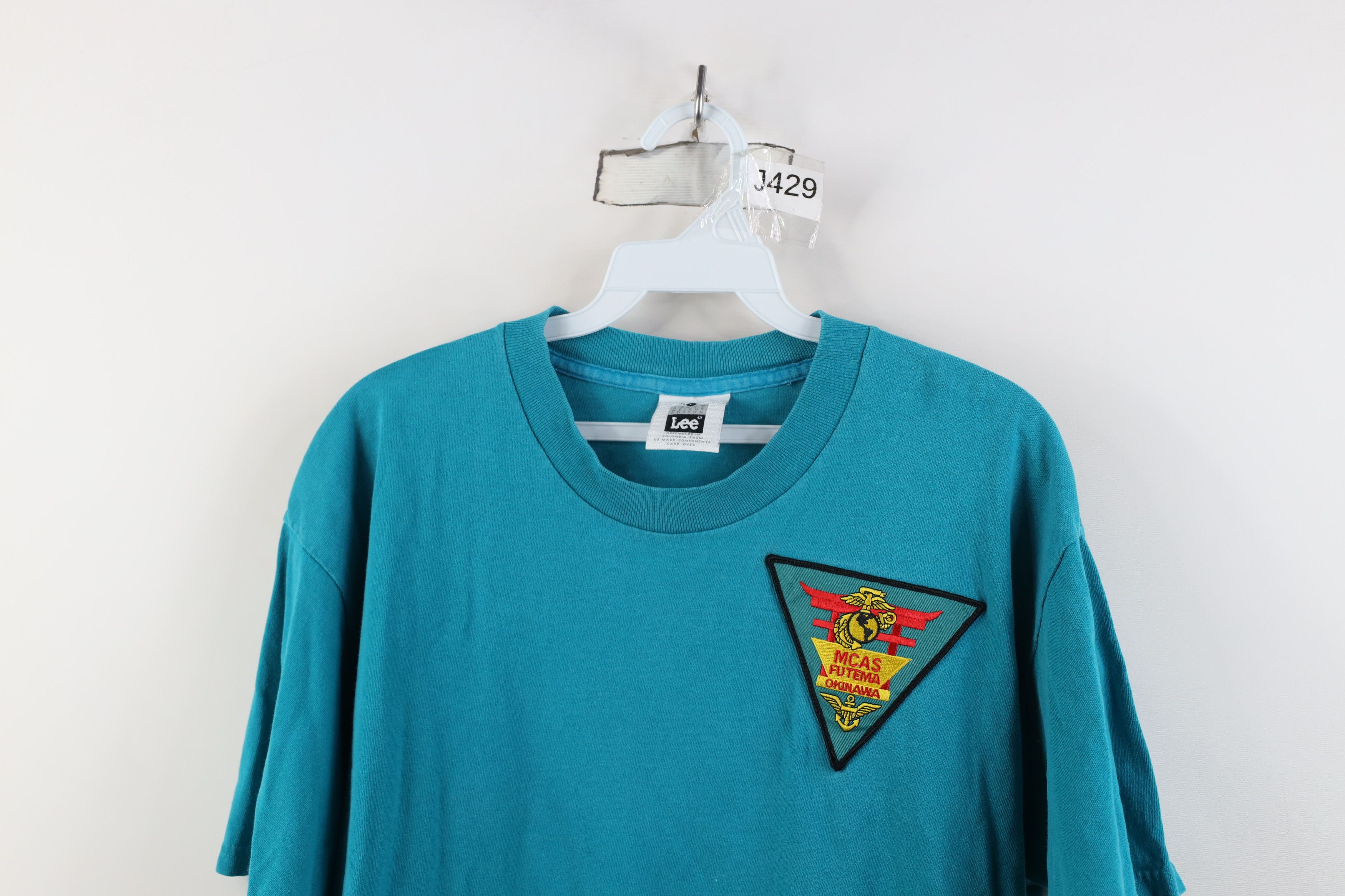 Vintage Vintage 90s Futenma Okinawa Japan Marines Patch T-Shirt Blue Size US L / EU 52-54 / 3 - 2 Thumbnail