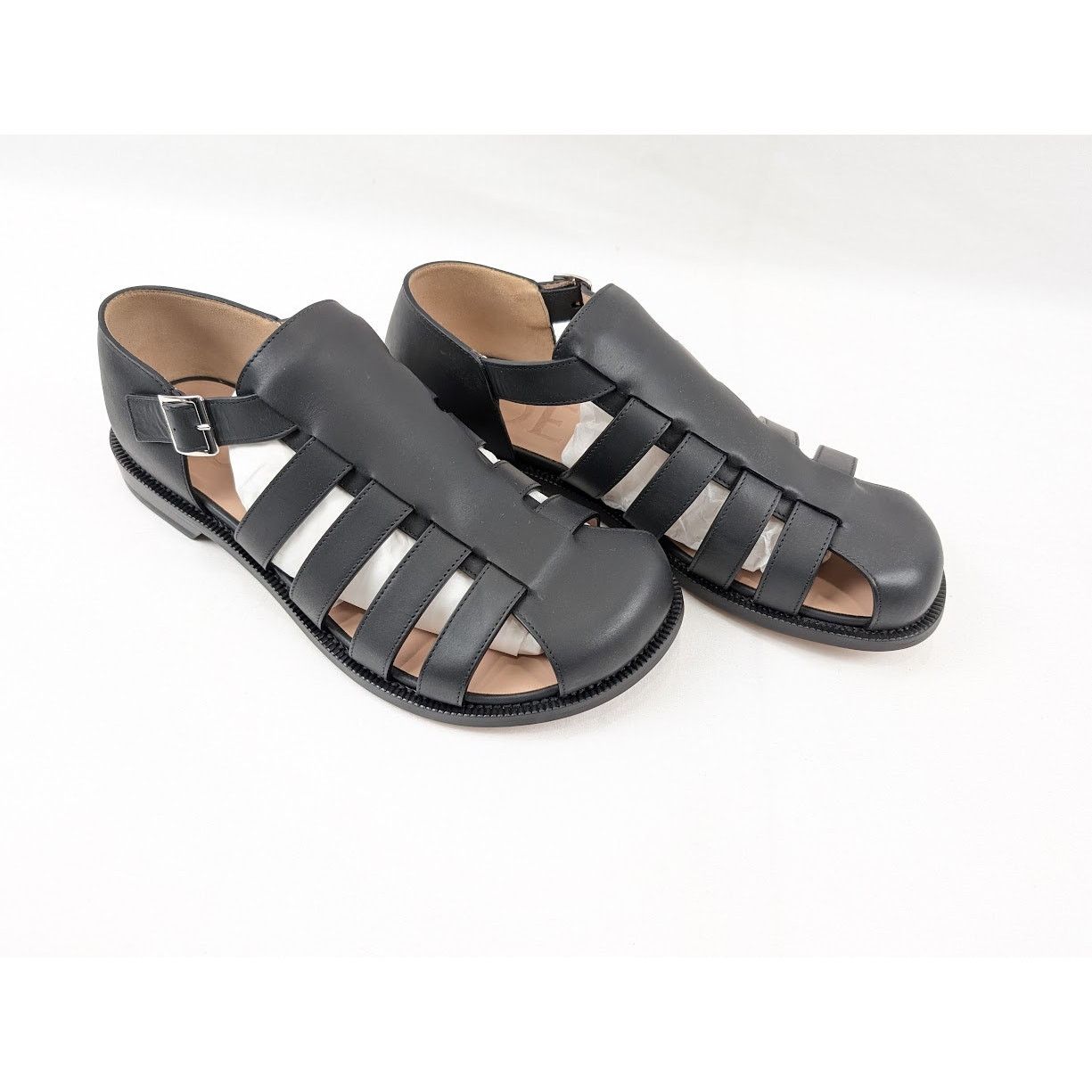 Loewe o1rshd1 Campo Leather Sandals in Black Size US 10 / EU 43 - 12 Thumbnail