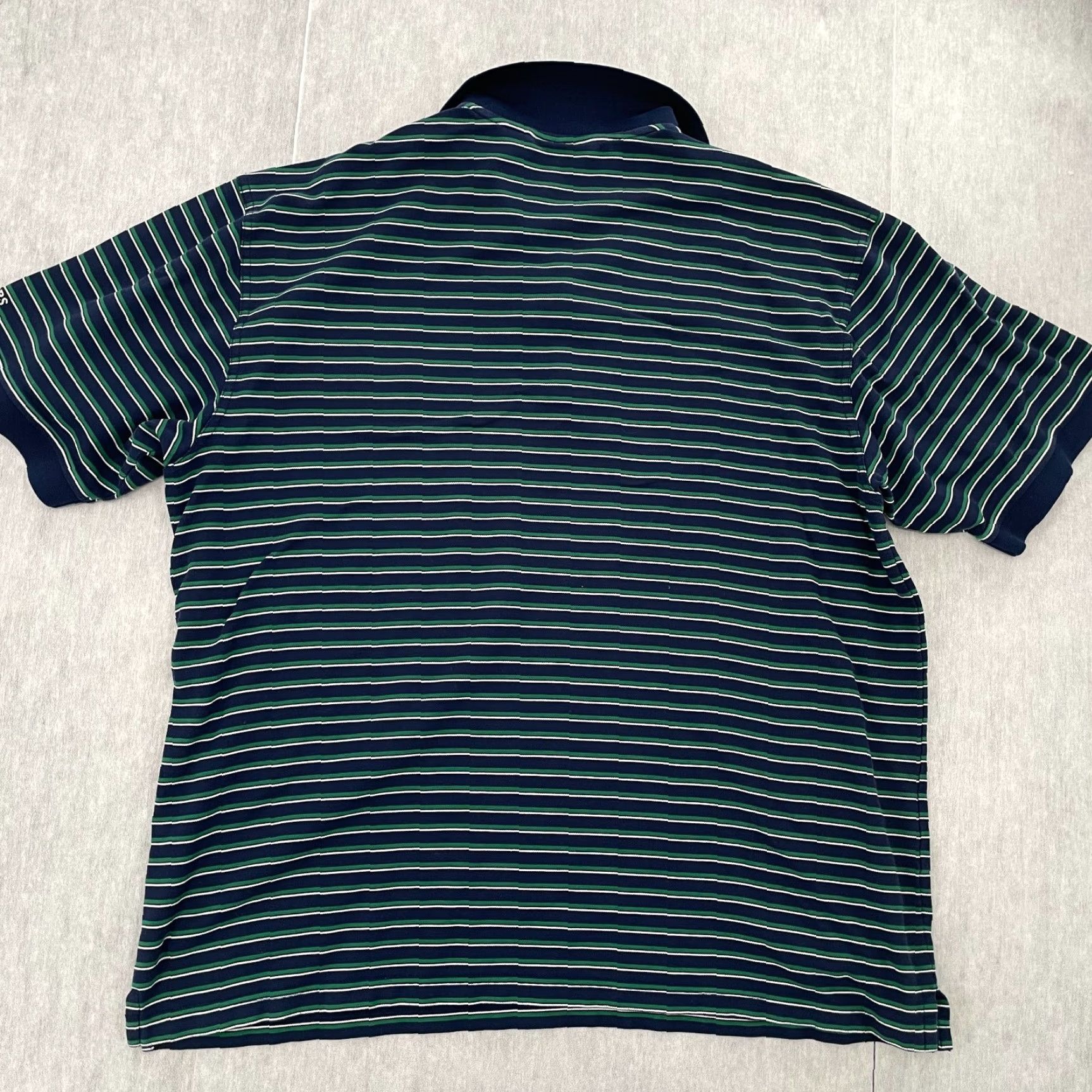 Vintage VINTAGE Masters Golf Polo Shirt Adult XL Green Blue Striped Short Sleeve Mens Size US XL / EU 56 / 4 - 2 Thumbnail