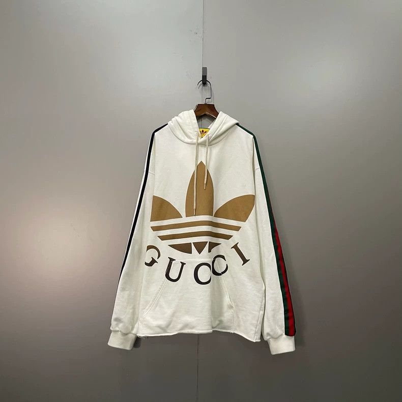 Gucci Gucci Adidas co-branded striped printed letter logo hoodie Size US M / EU 48-50 / 2 - 1 Thumbnail