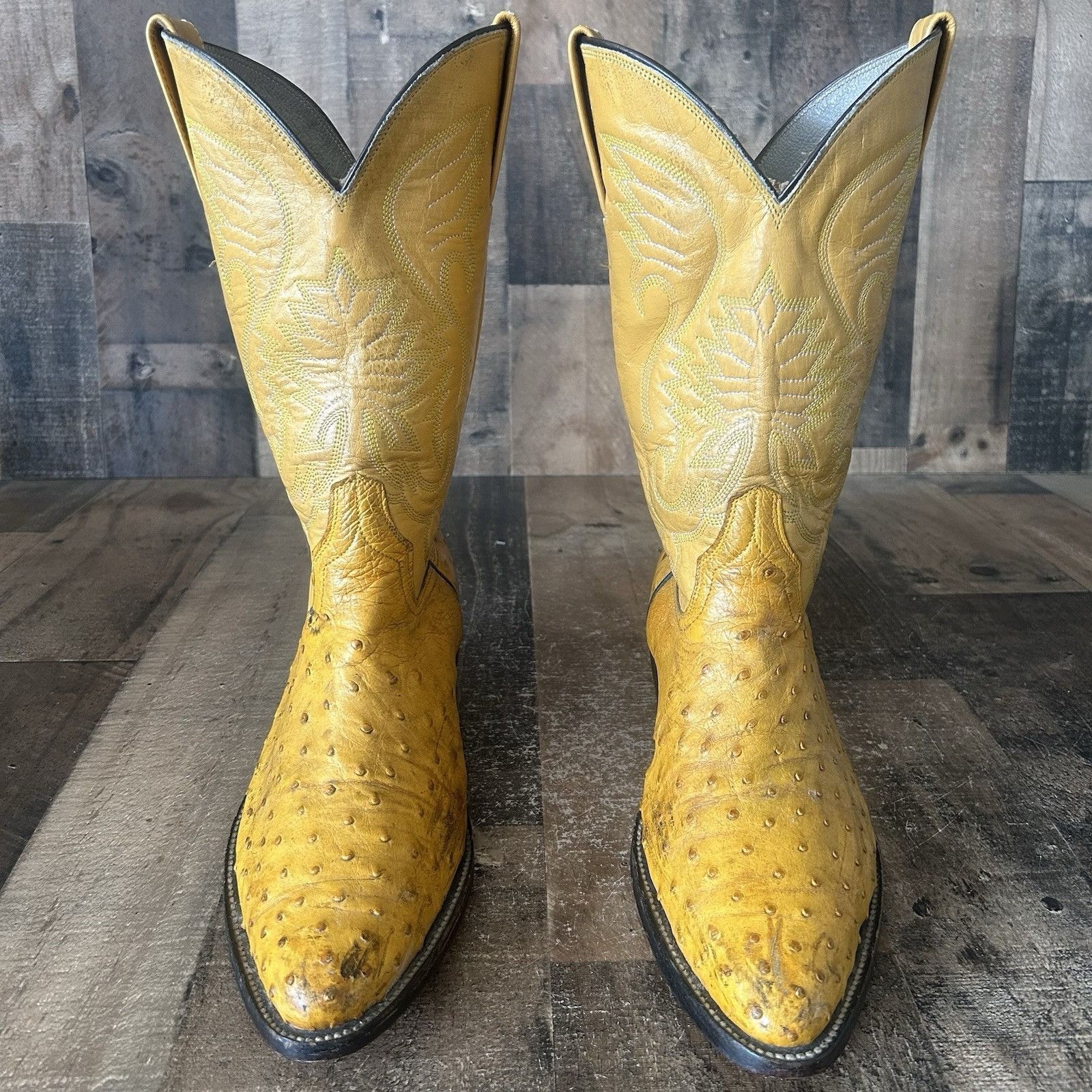 Vintage Custom Vintage Unbranded Ostrich Cowboy Boots Mens 9 Size US 9 / EU 42 - 3 Thumbnail