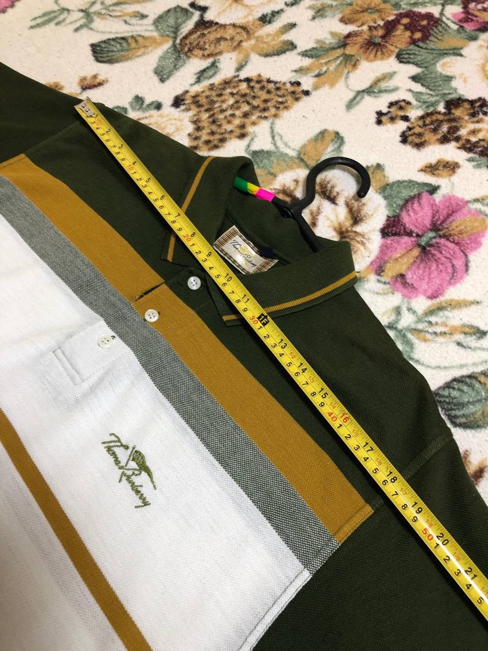 Burberry Thomas Burberry Striped Polo Embroidered Logo Retro Size US L / EU 52-54 / 3 - 6 Thumbnail