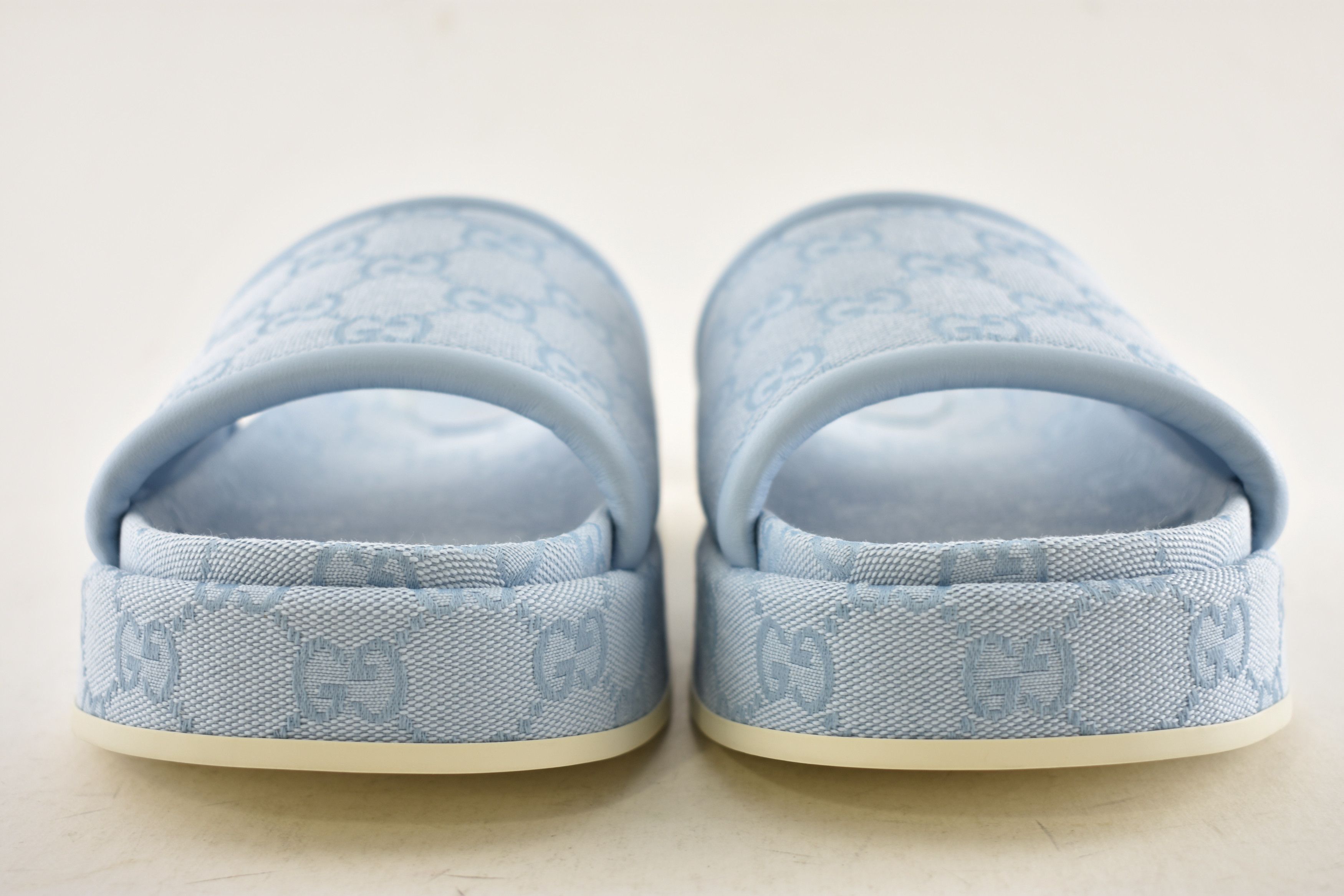 Gucci Gucci GG Logo Canvas Mule Flat Slide Platform Sandal 39 Size US 9 / IT 39 - 12 Thumbnail
