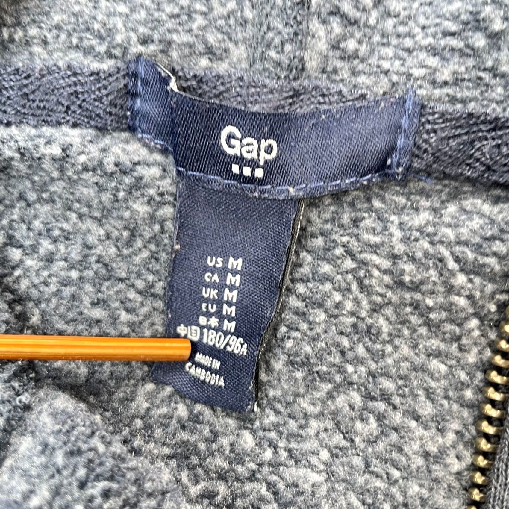 Gap Gap Hoodie Mens Medium Blue Cotton Fleece Logo Zip Full Sleeve Shirt? Size US M / EU 48-50 / 2 - 4 Thumbnail