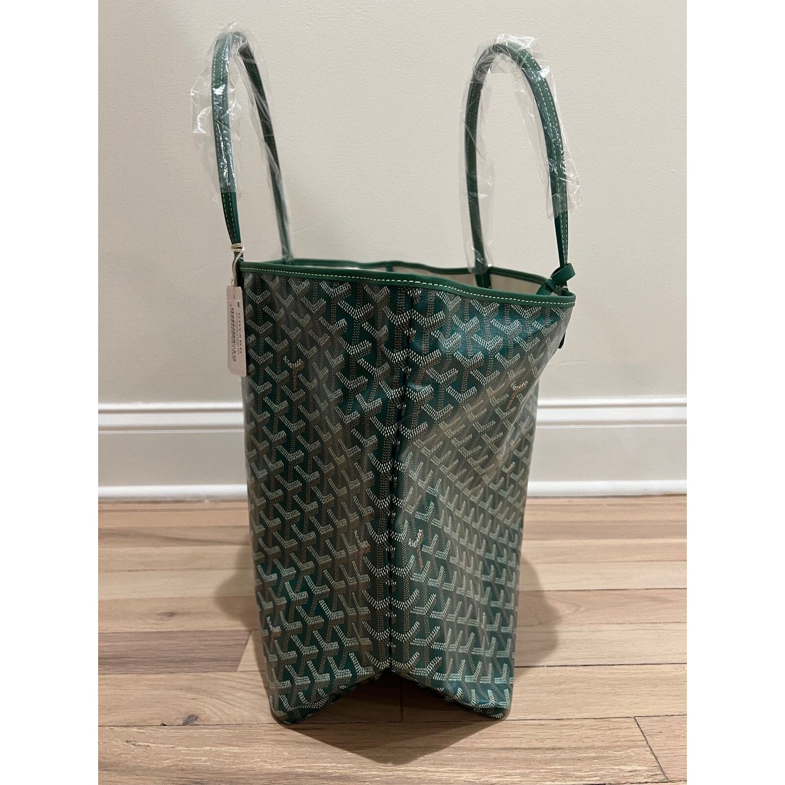 Goyard Goyard Green Goyardine Wallet Pouch Tote Handle Shoulder Bag Size ONE SIZE - 10 Thumbnail