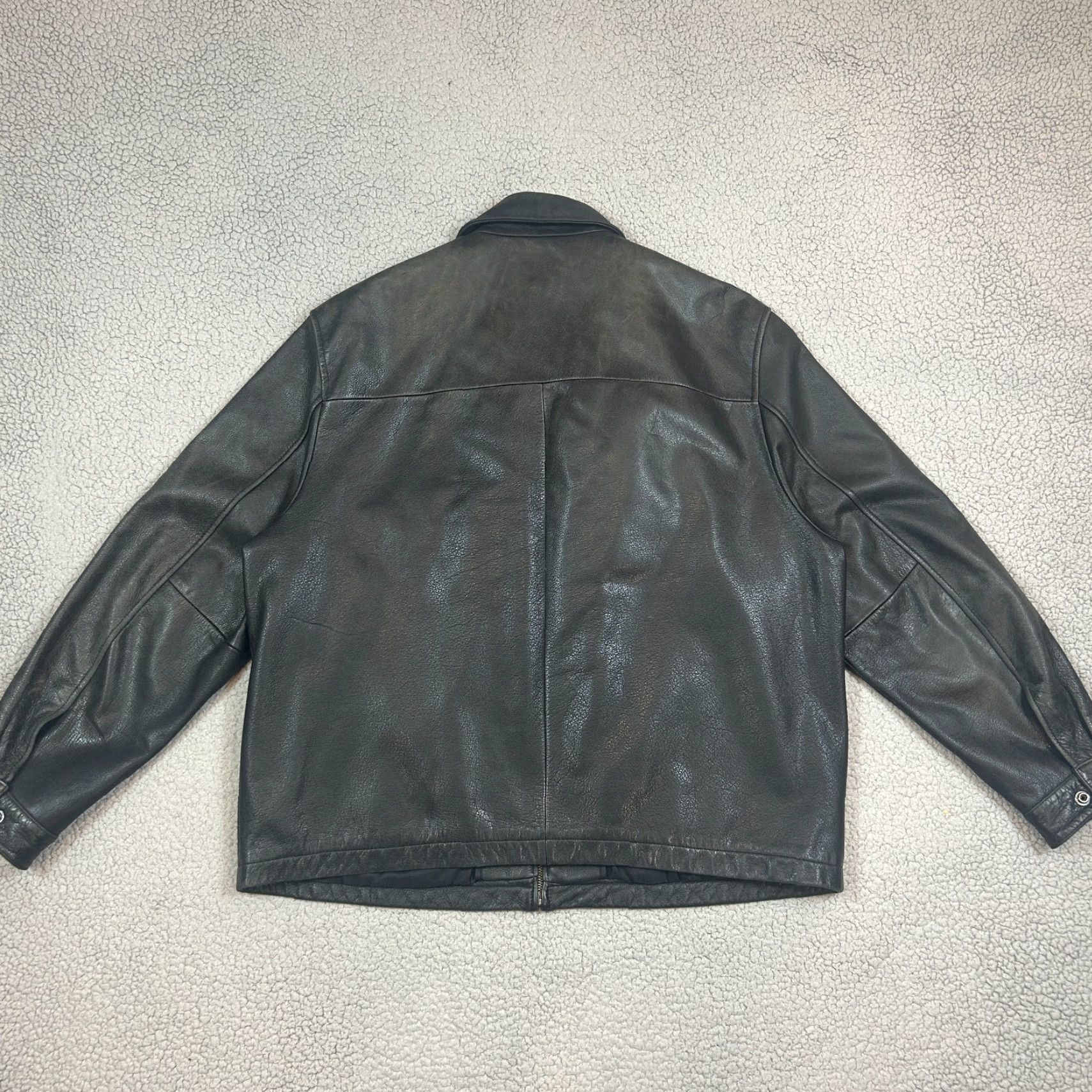 Brooks Brothers Brooks Brothers 346 Leather Jacket Mens Large Black Wool Lined Detachable Vest Jacket Men's Black 346 Bomber Lined Pockets Wool Dry Clean Only Size US L / EU 52-54 / 3 - 6 Thumbnail
