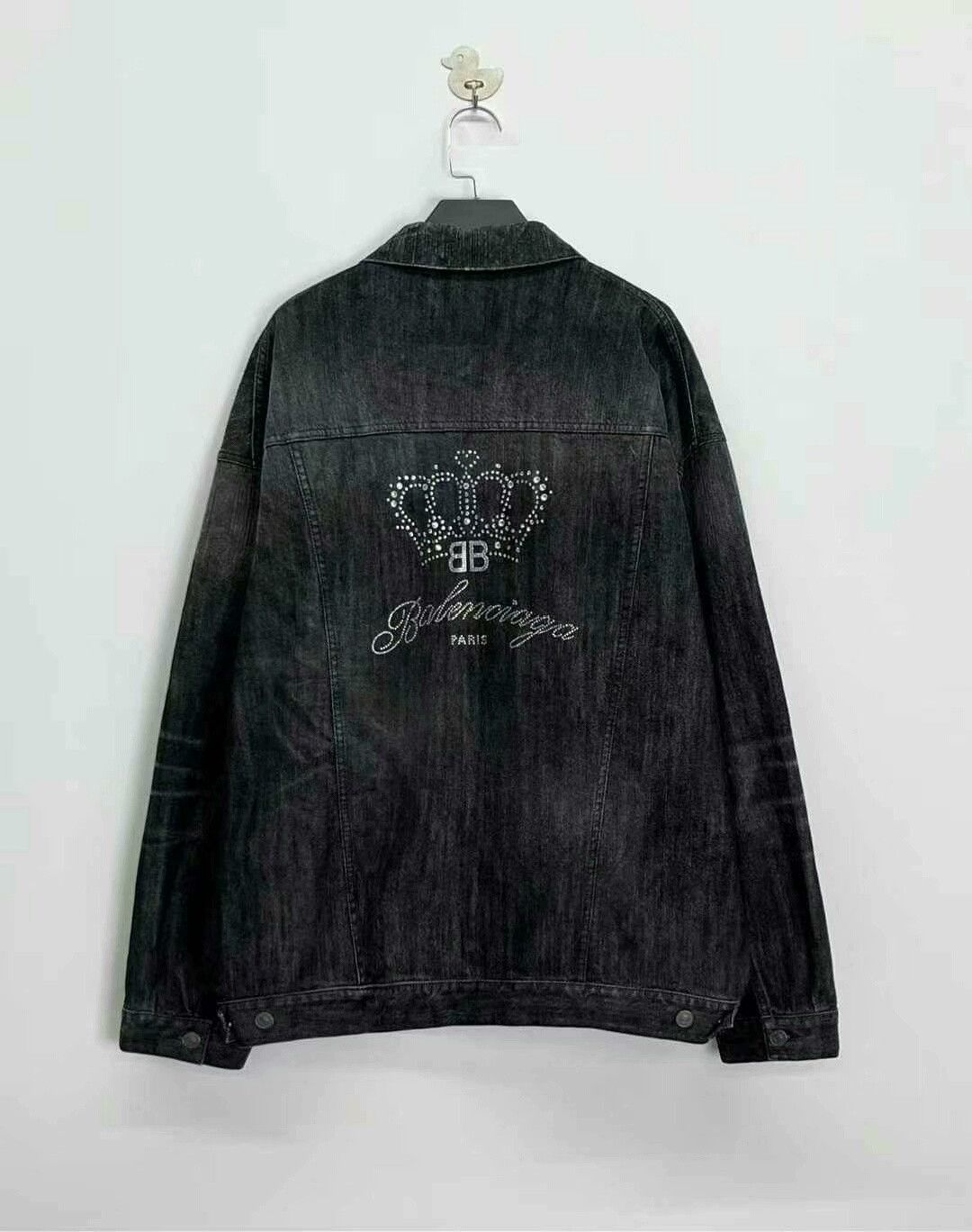 Balenciaga Balenciaga SS24 Denim Jacket with Crystal Logo Size US M / EU 48-50 / 2 - 1 Thumbnail