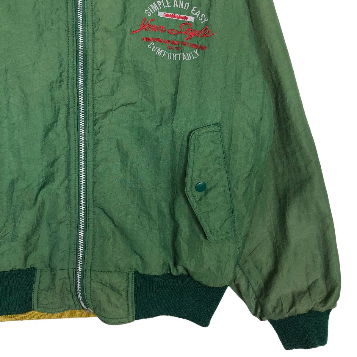 Hysteric Glamour 🔥90’s Vintage Reversible Bomber Jacket Communication Japan Size US L / EU 52-54 / 3 - 4 Thumbnail