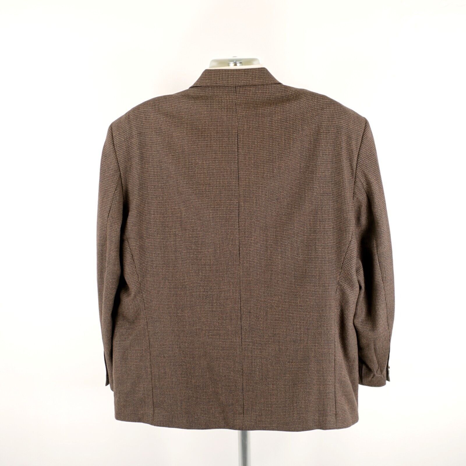 Pronto Uomo Pronto Uomo Tweed Lambswool Brown Blue Tan Check 2 Button Sp Size 50R - 7 Thumbnail