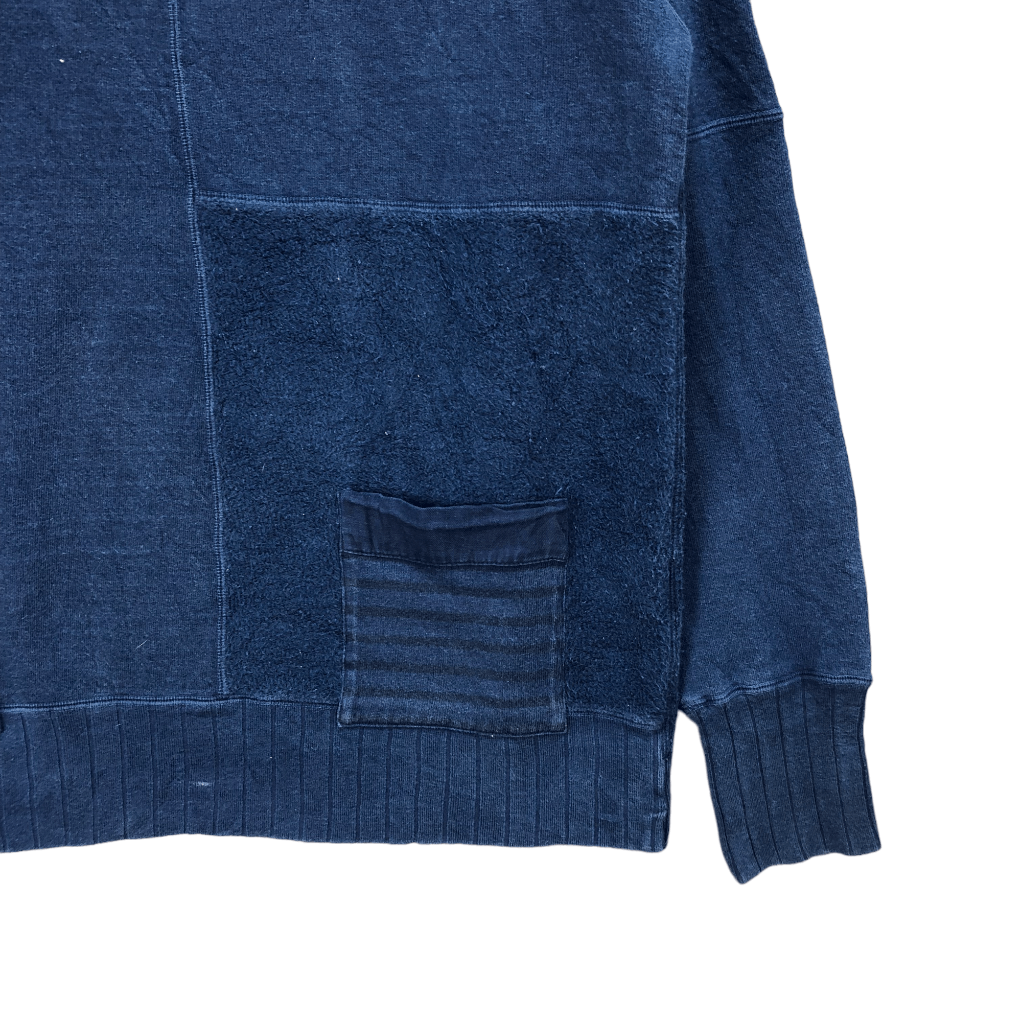 Nigel Cabourn NIGEL CABOURN PATCHWORK INDIGO SWEATSHIRTS #5337-185 Size US L / EU 52-54 / 3 - 5 Thumbnail