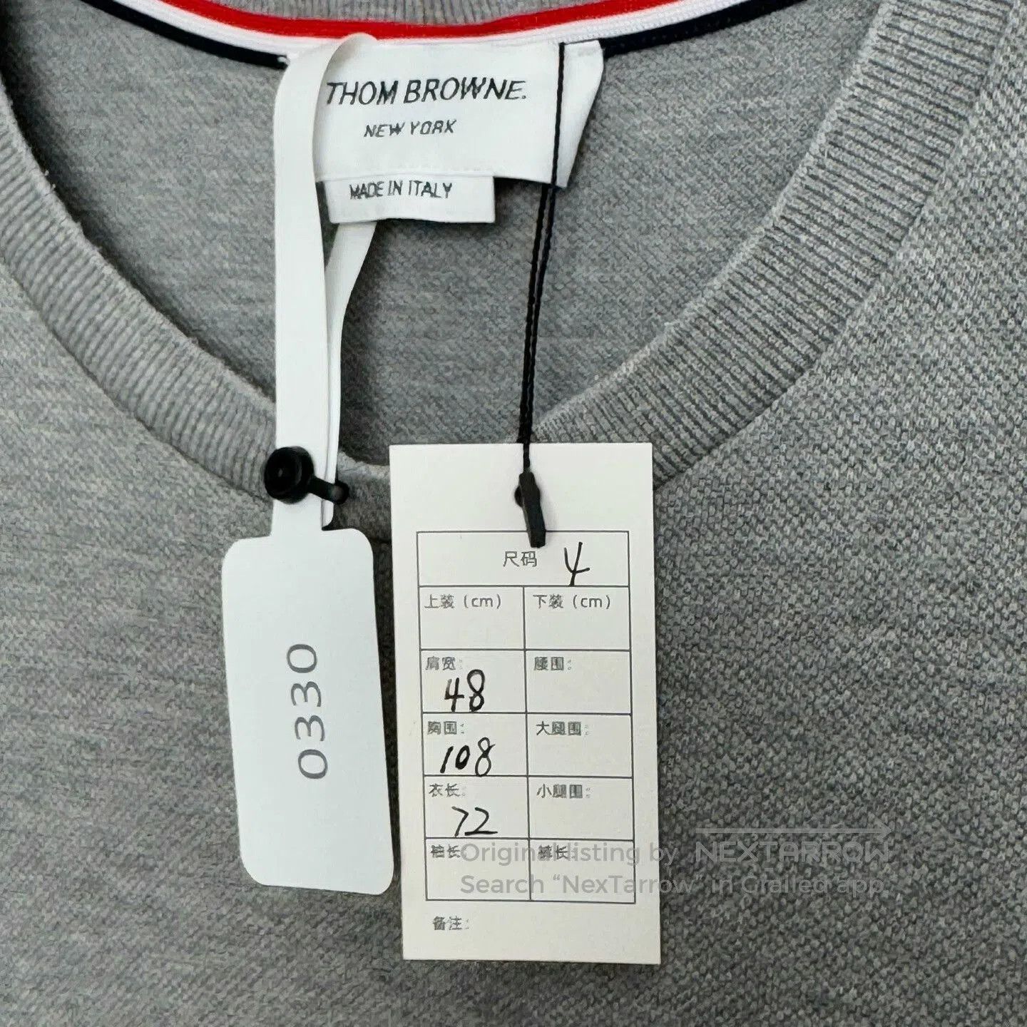 Thom Browne Thom Browne Gray Short Sleeve Shirt. Size US XL / EU 56 / 4 - 3 Thumbnail