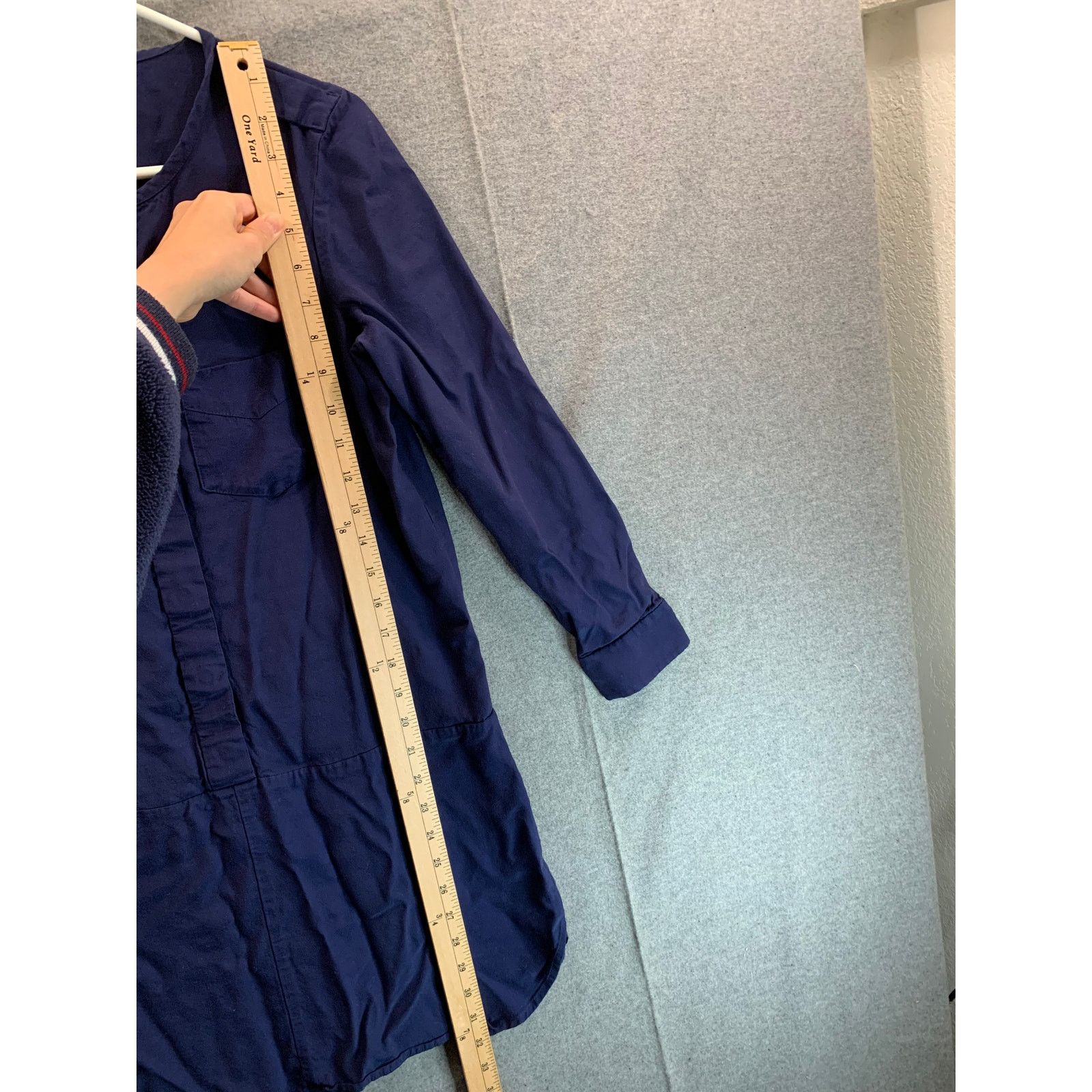 Madewell Madewell Navy Blue Shirt Women Extra Small Long Sleeve Size XS / US 0-2 / IT 36-38 - 4 Thumbnail