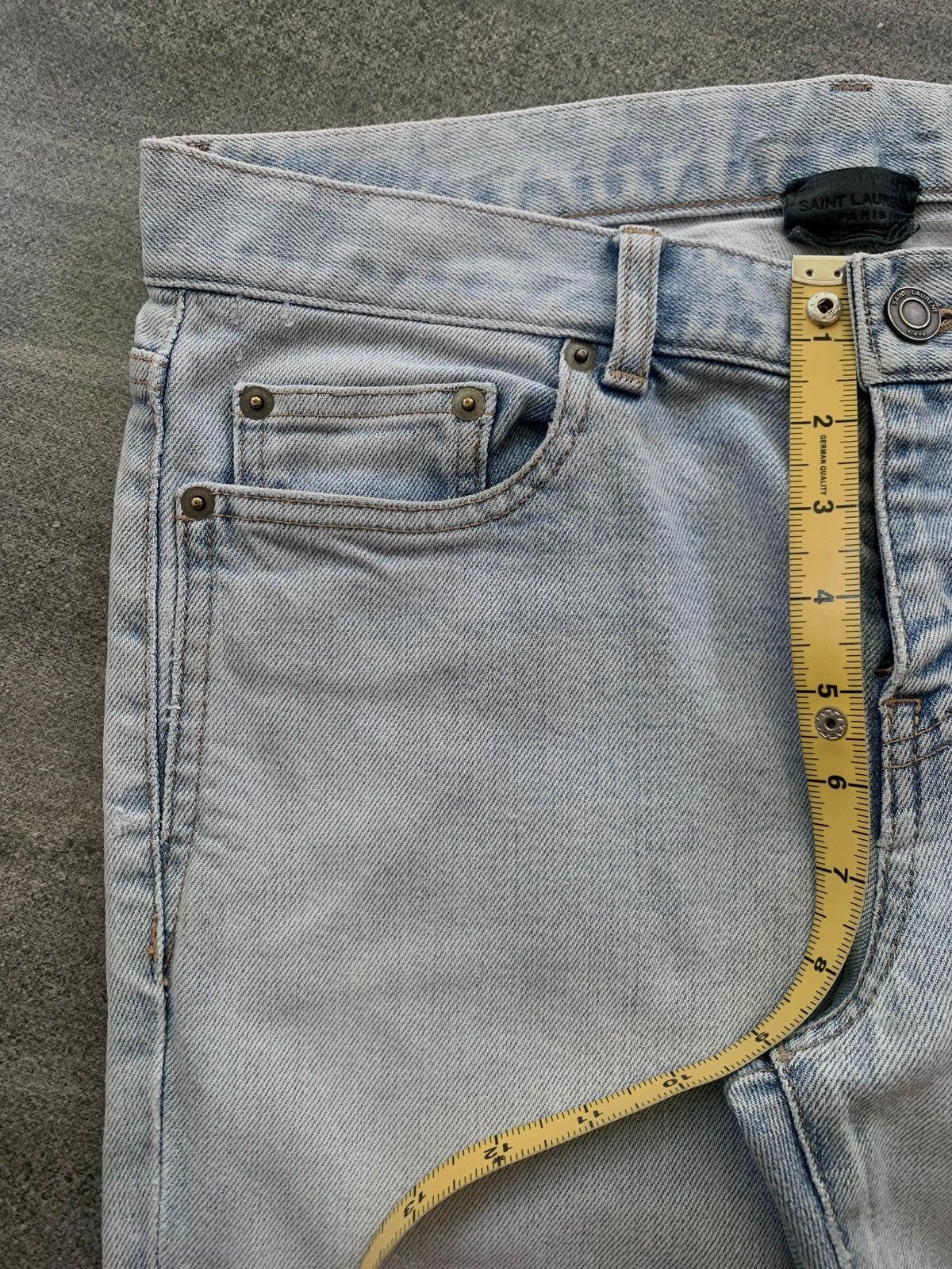 Saint Laurent Paris FREE TAX! D26 Skinny Light Wash Denim Jeans Size US 28 / EU 44 - 14 Thumbnail