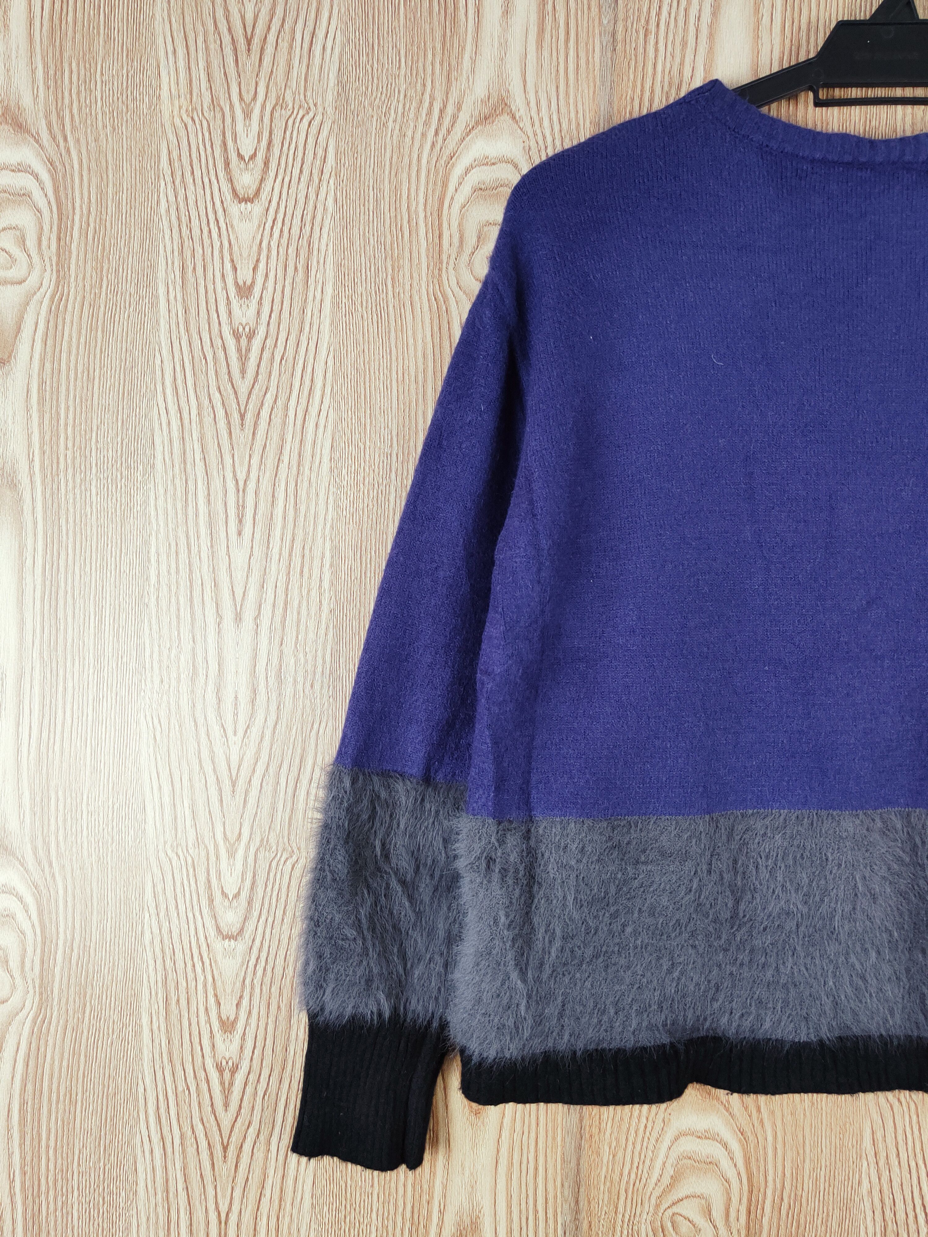 Japanese Brand × Melrose × Vintage Melrose Purple Gray Fur Mohair Knitwear Sweatshirts #w123 Size M / US 6-8 / IT 42-44 - 8 Thumbnail
