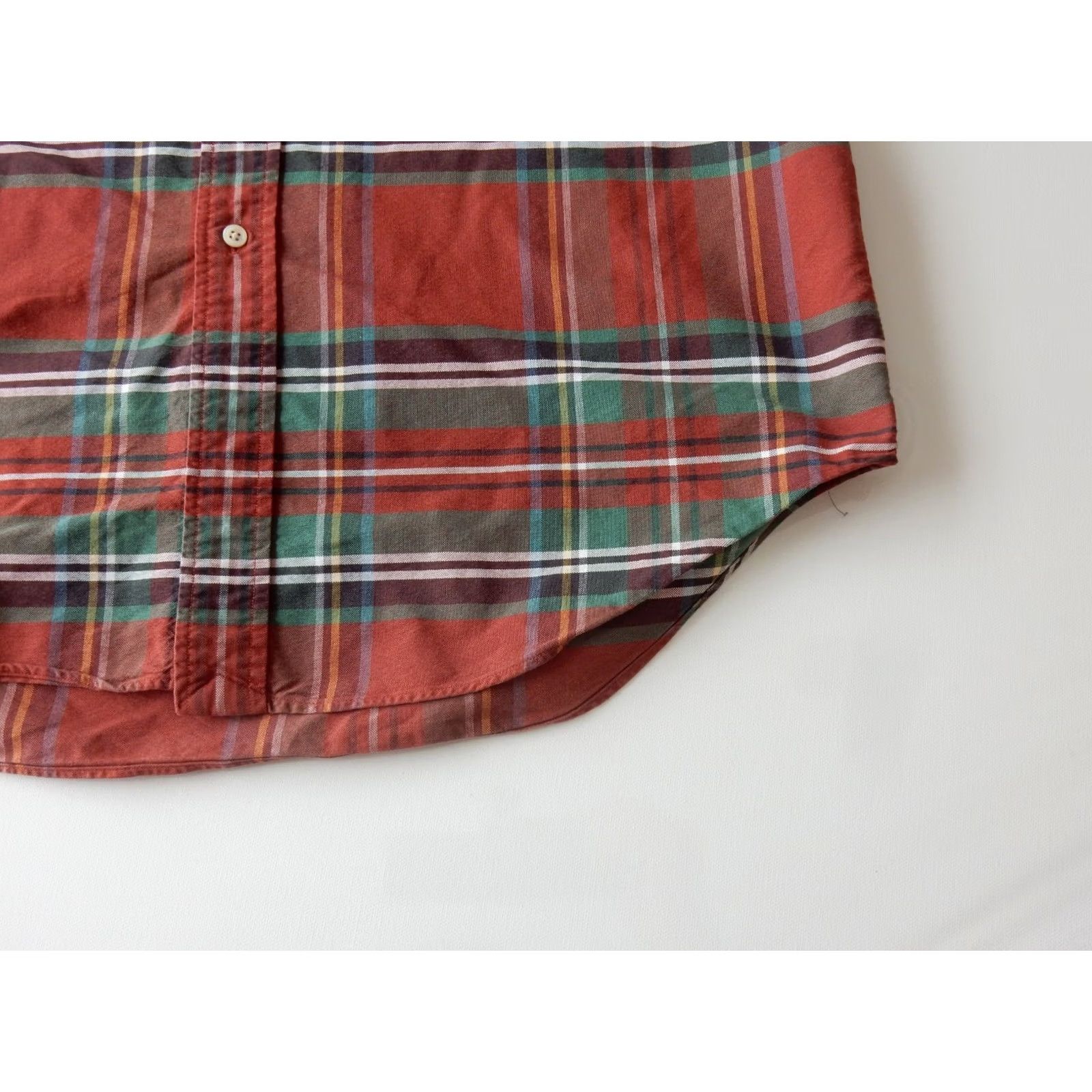 Polo Ralph Lauren VTG Polo Ralph Lauren Button-Up Shirt Red Plaid XL Mens Faint Bleach Stains Size US XL / EU 56 / 4 - 2 Thumbnail