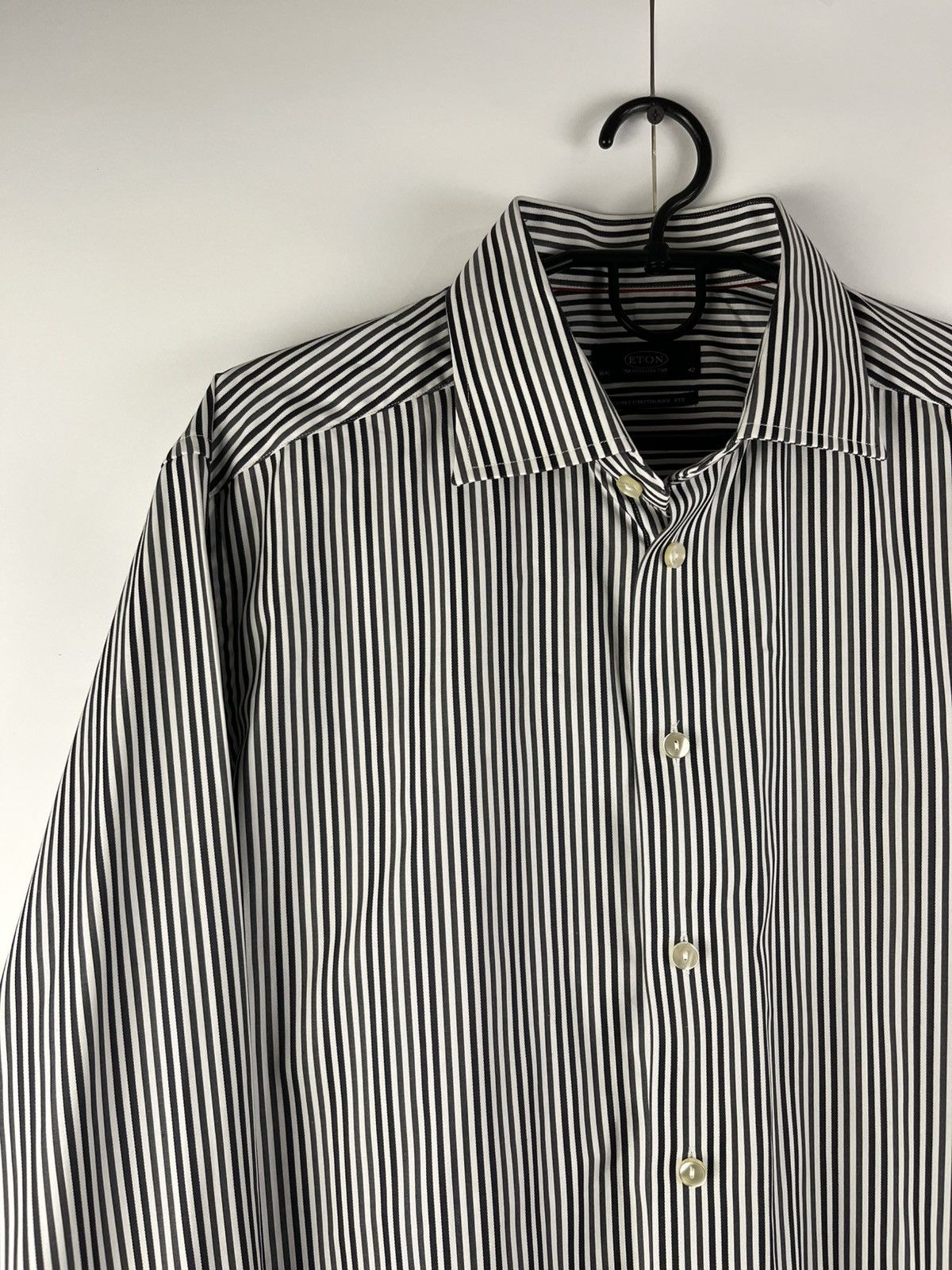 Eton Eton Classic Luxury Stripped Long Sleeve Shirt Button Up Size US L / EU 52-54 / 3 - 2 Thumbnail