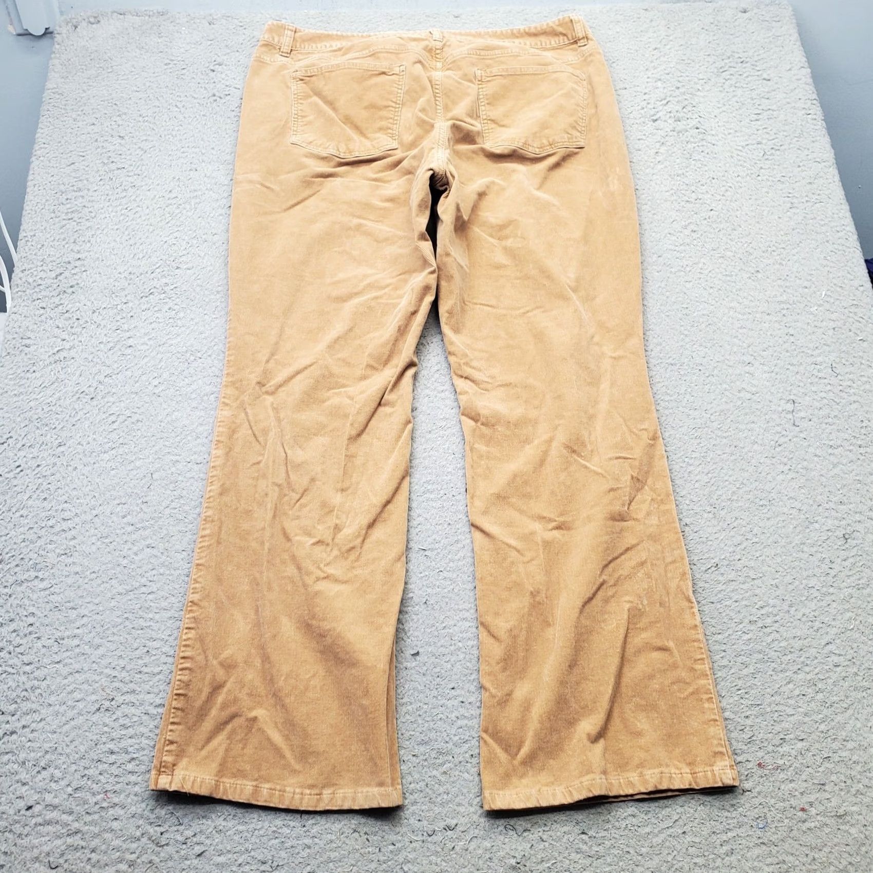 Talbots Talbots Womens 18L Corduroy Pants Brown Pockets Curvy Stretch Straight Leg Casual Pants Mens? Size 40" / US 18 - 2 Thumbnail
