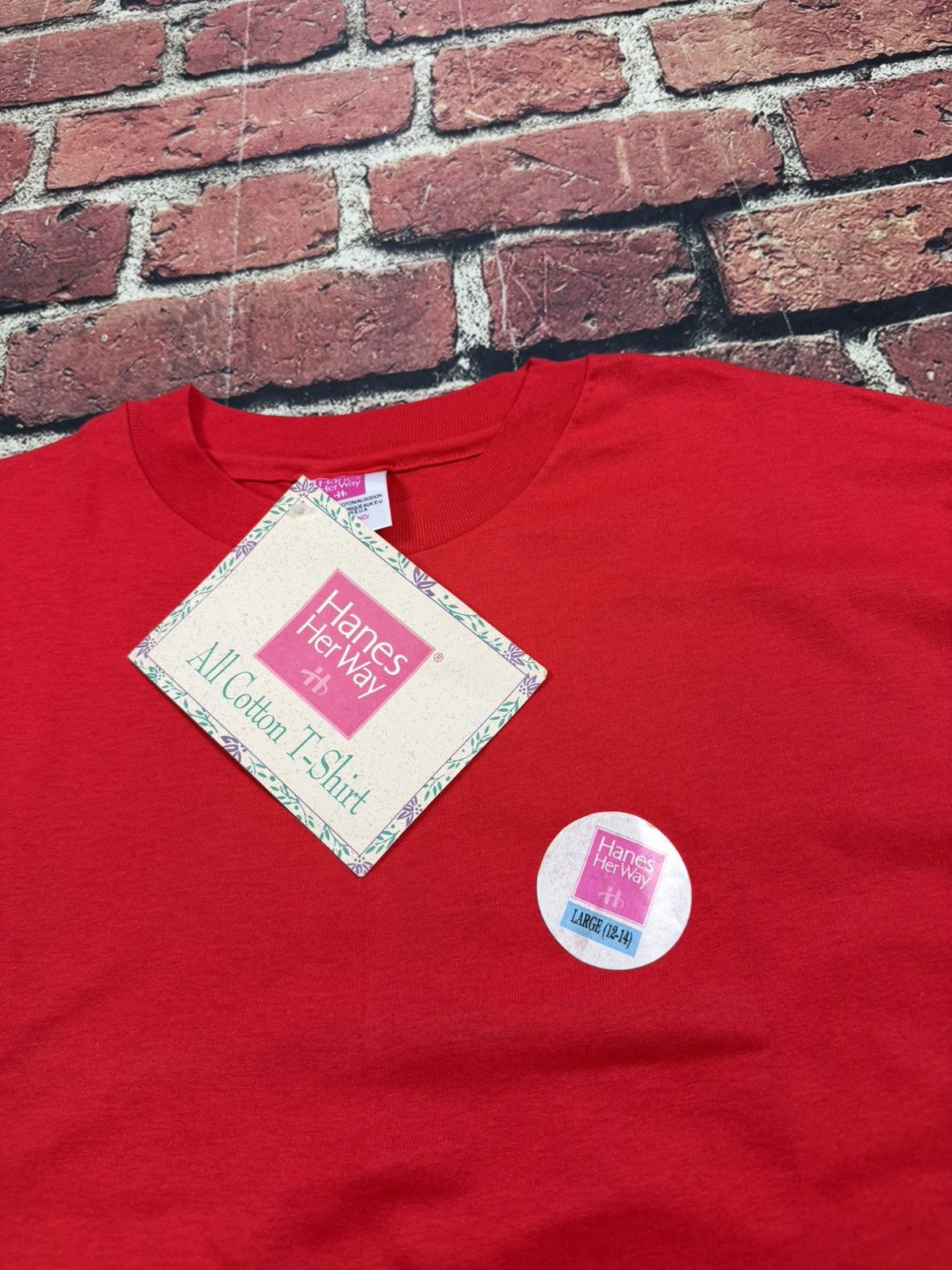 Hanes Vintage Hanes Her Way Blank Red Single Stitch T Shirt NEW Size L / US 10 / IT 46 - 10 Thumbnail