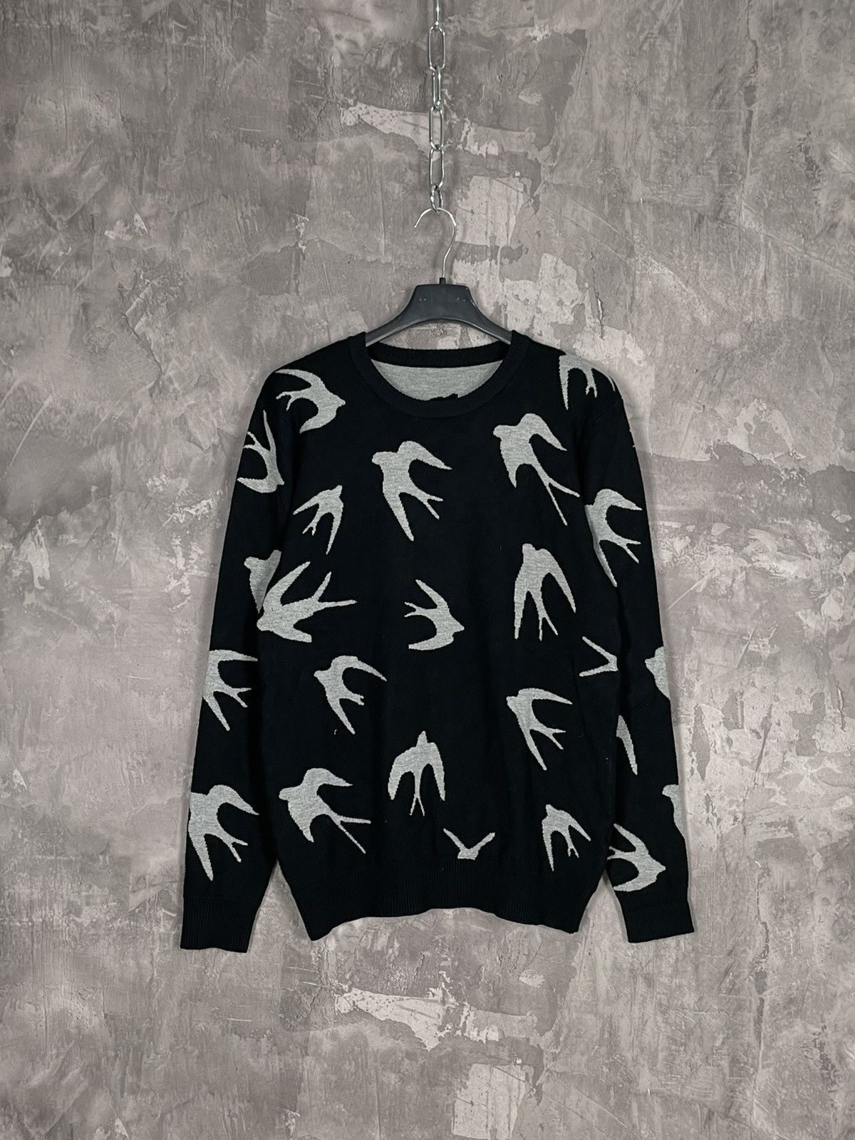 Japanese Brand × Vintage Avant Garde Mcqueen Style Rare Multilogo Sweater Size M / US 6-8 / IT 42-44 - 1 Thumbnail