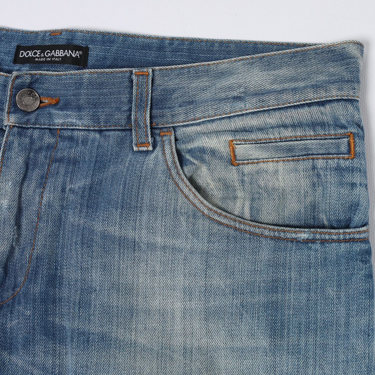 Dolce & Gabbana Dolce Gabbana Fade Denim Pants Blue Jeans Metal Logo Washed Size US 34 / EU 50 - 8 Thumbnail