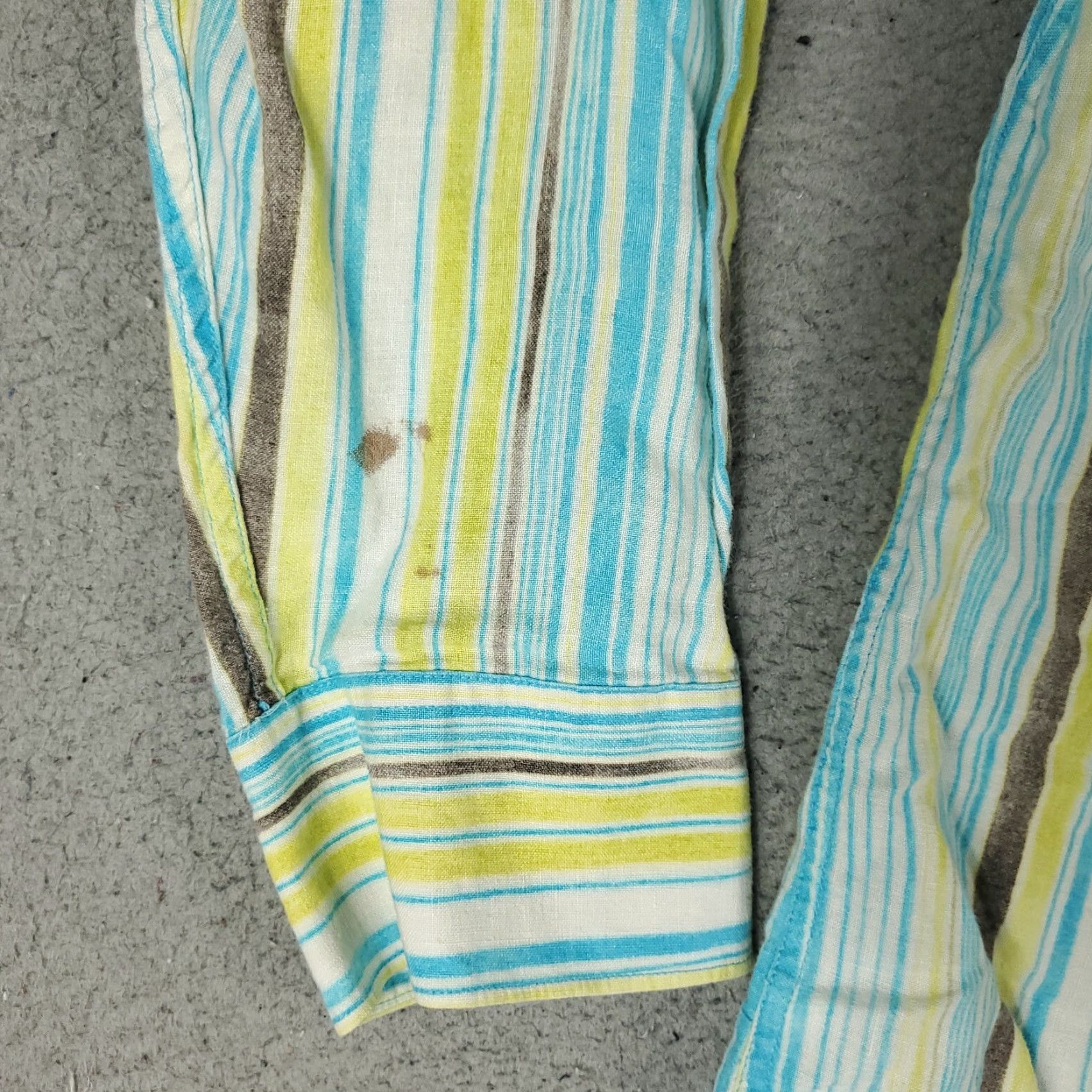 Tommy Bahama Tommy Bahama Shirt Mens 2XL Beige Striped Linen Button-Up Long Sleeve Size US XXL / EU 58 / 5 - 4 Thumbnail