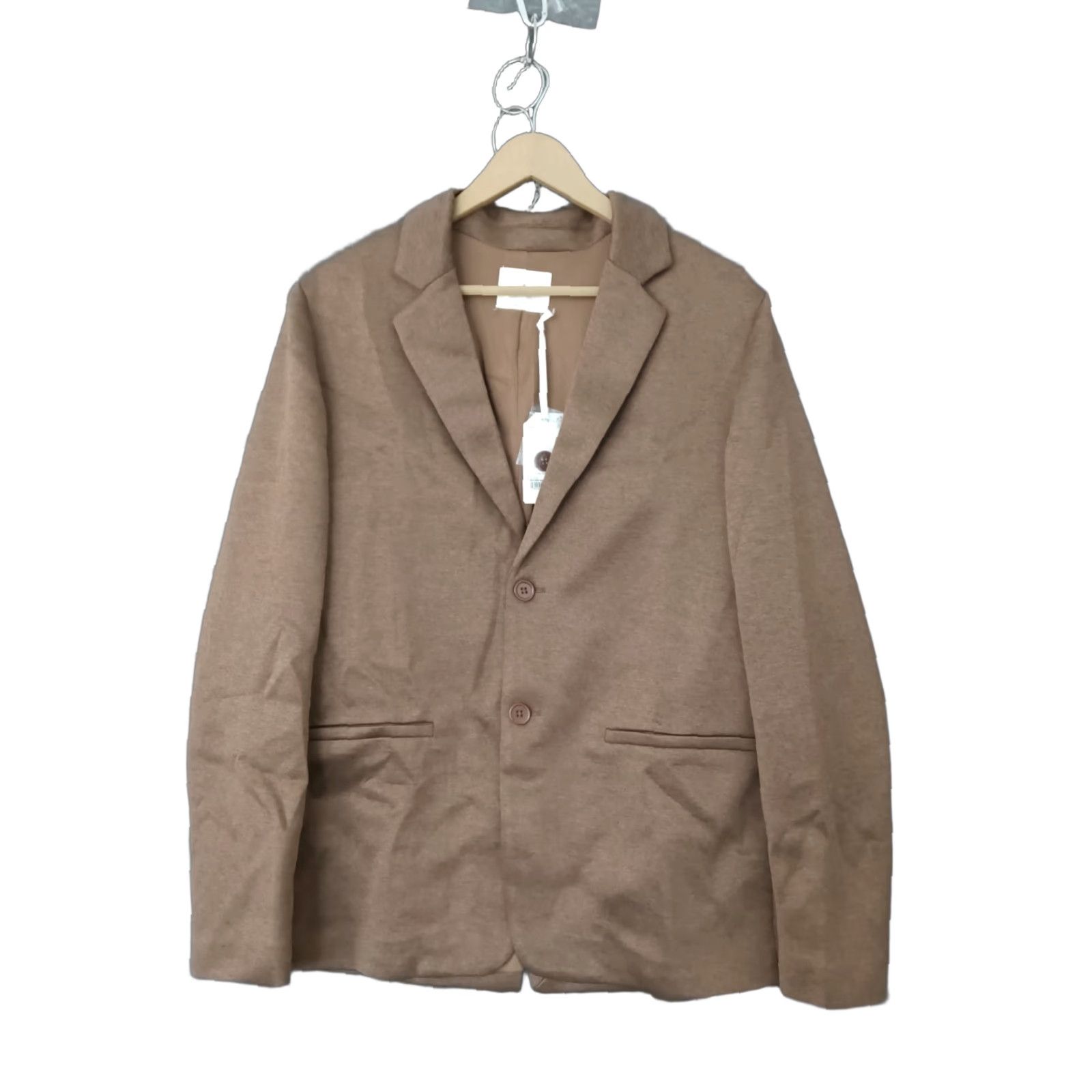 Vintage Stylus X LaDarius Campbell Lightweight Jacket Blazer Heather Warm Sand S Mens Blazer Jacket Regular Two-Button Family: Designer? (Wait) Size 36R - 1 Thumbnail