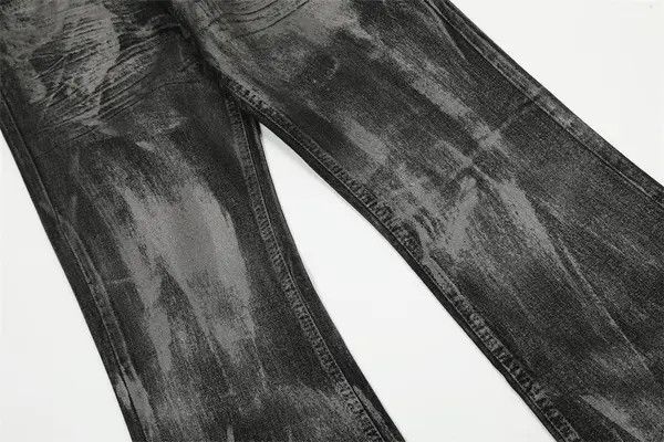 Jean Punk men's ink-splashed dirty loose straight jeans Size US 32 / EU 48 - 6 Thumbnail