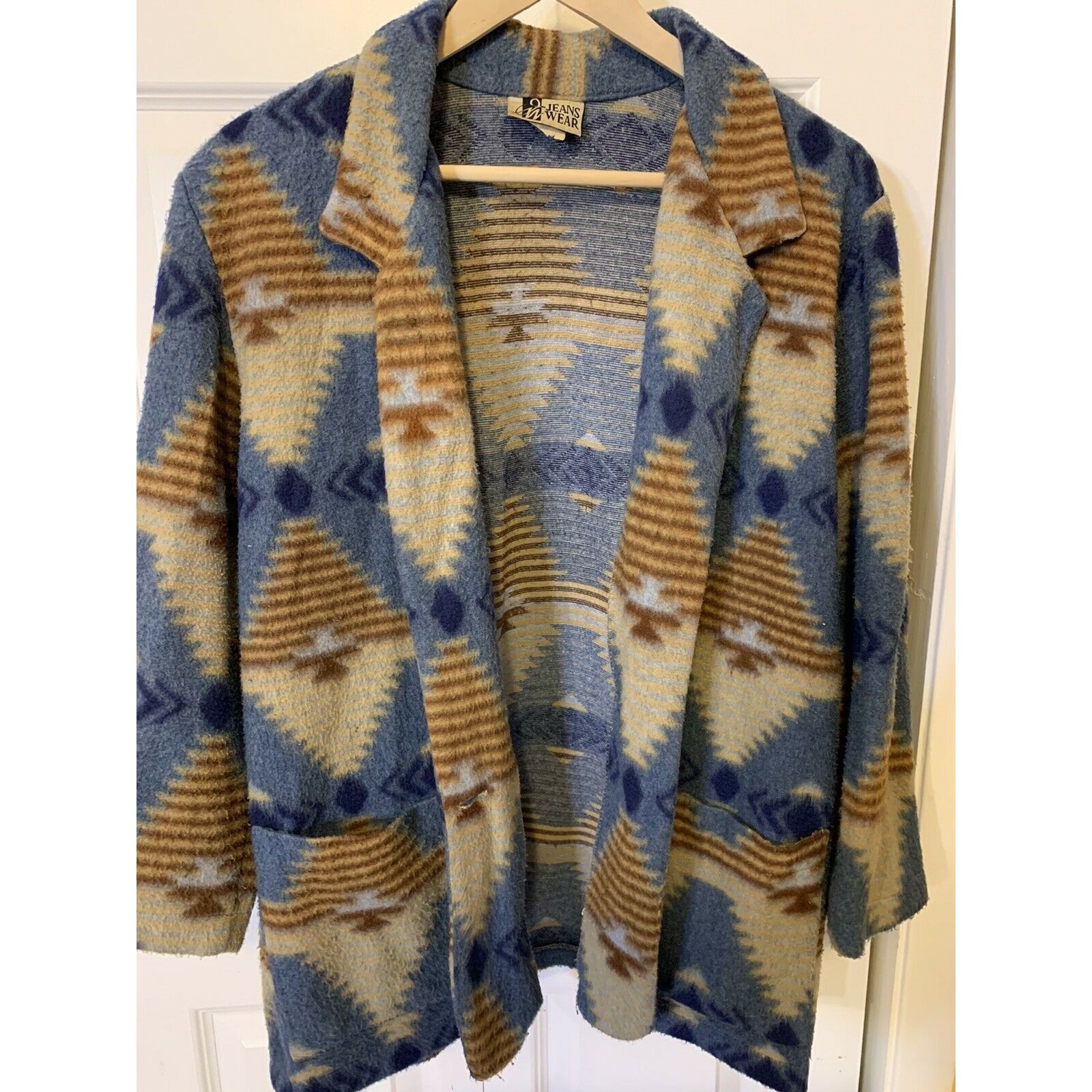 Vintage VTG Jeans Wear Nativ Aztec Women's Blazer Jacket Sz L earth Size L / US 10 / IT 46 - 7 Thumbnail