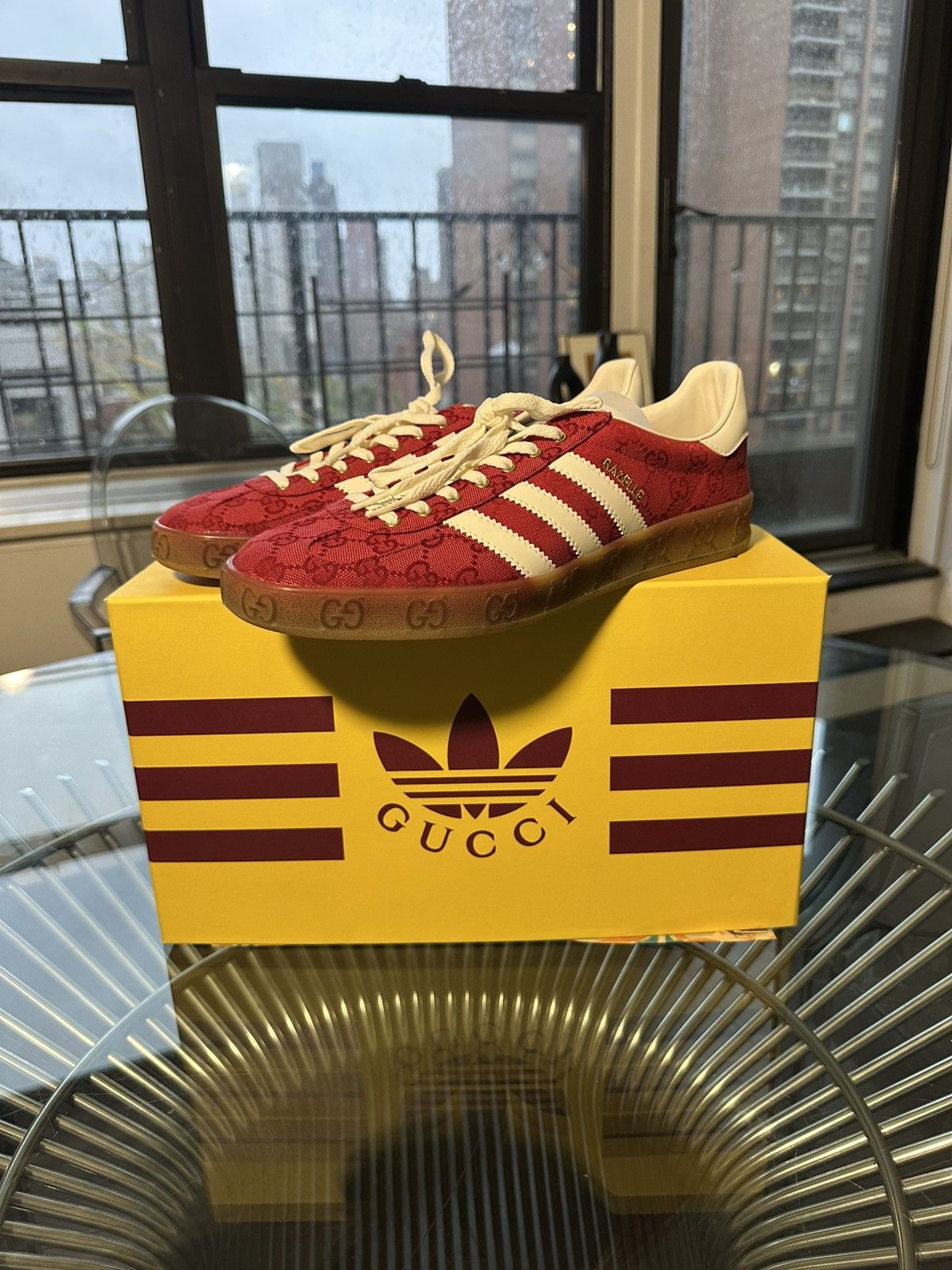 Adidas × Gucci SUPER RARE Adidas x Gucci Gazelle Original GG Red Size US 11.5 / EU 44-45 - 5 Thumbnail