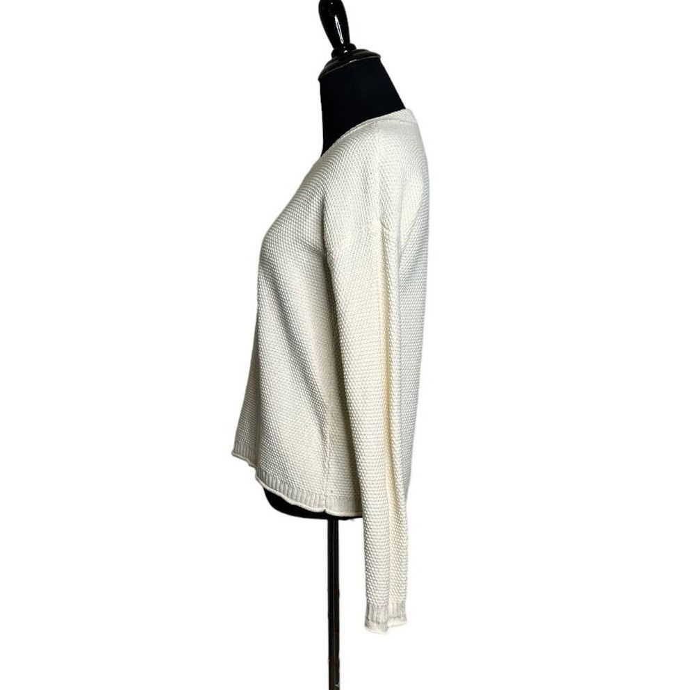 Madewell Madewell ivory crew neck honeycomb knit sweater size XS Size XS / US 0-2 / IT 36-38 - 7 Thumbnail