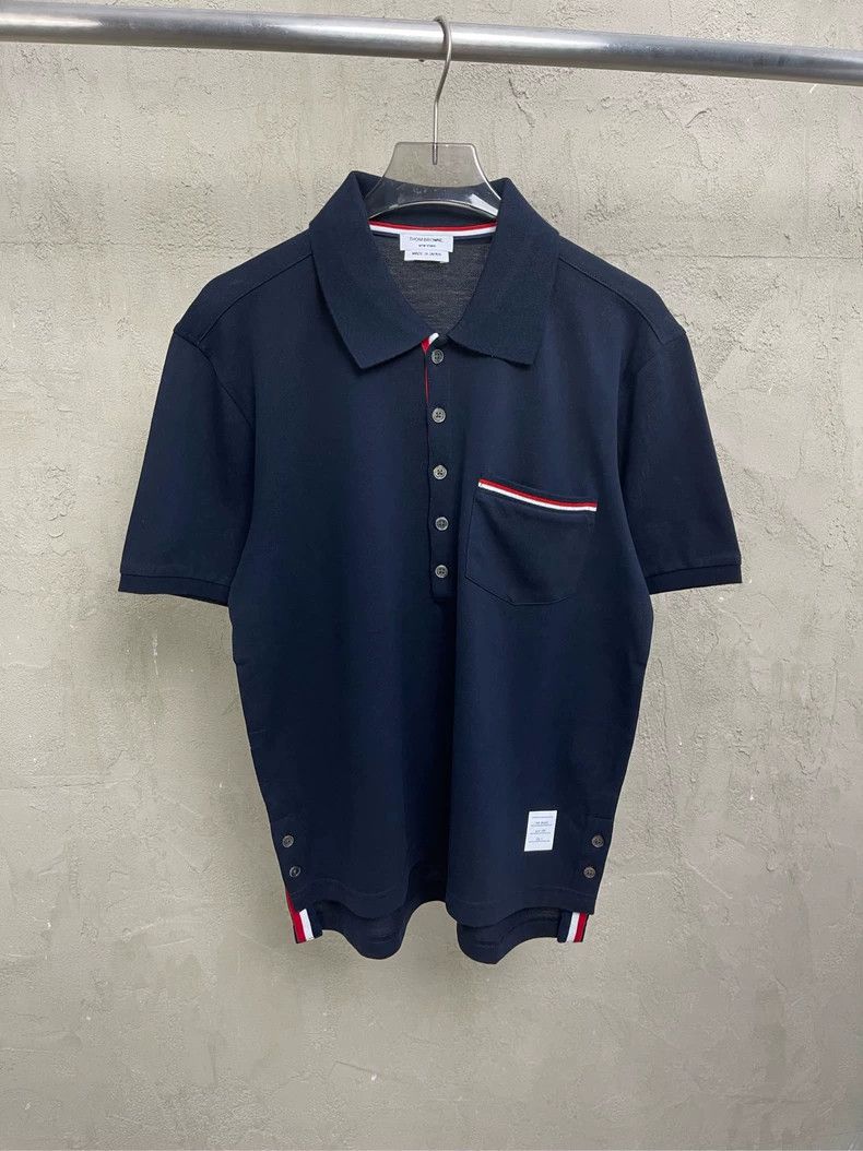 Thom Browne Thom browne Dark blue pocket stripe polo collar short-sleev Size US XS / EU 42 / 0 - 1 Thumbnail