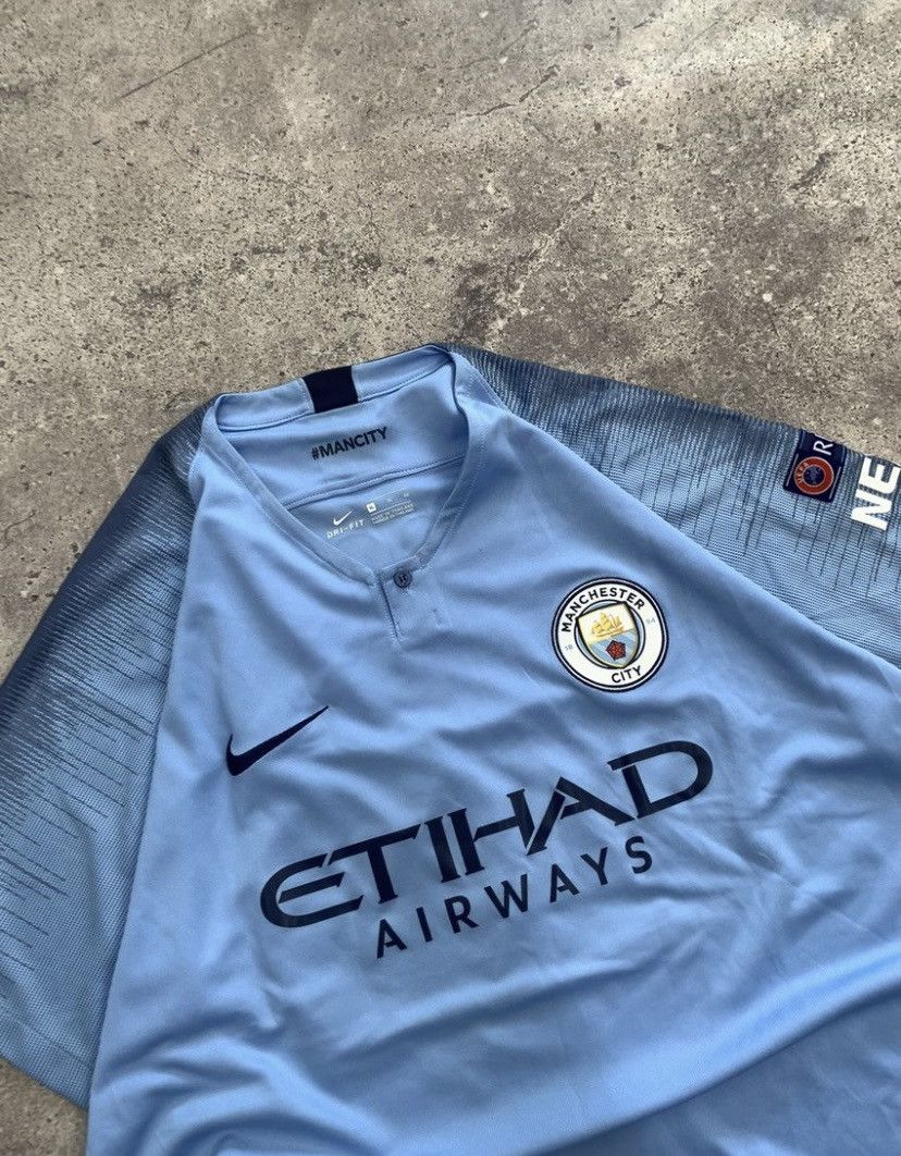 Nike × Vintage Vintage Nike Manchester City Kun Aguero 2018 Blockore Size US XL / EU 56 / 4 - 5 Thumbnail
