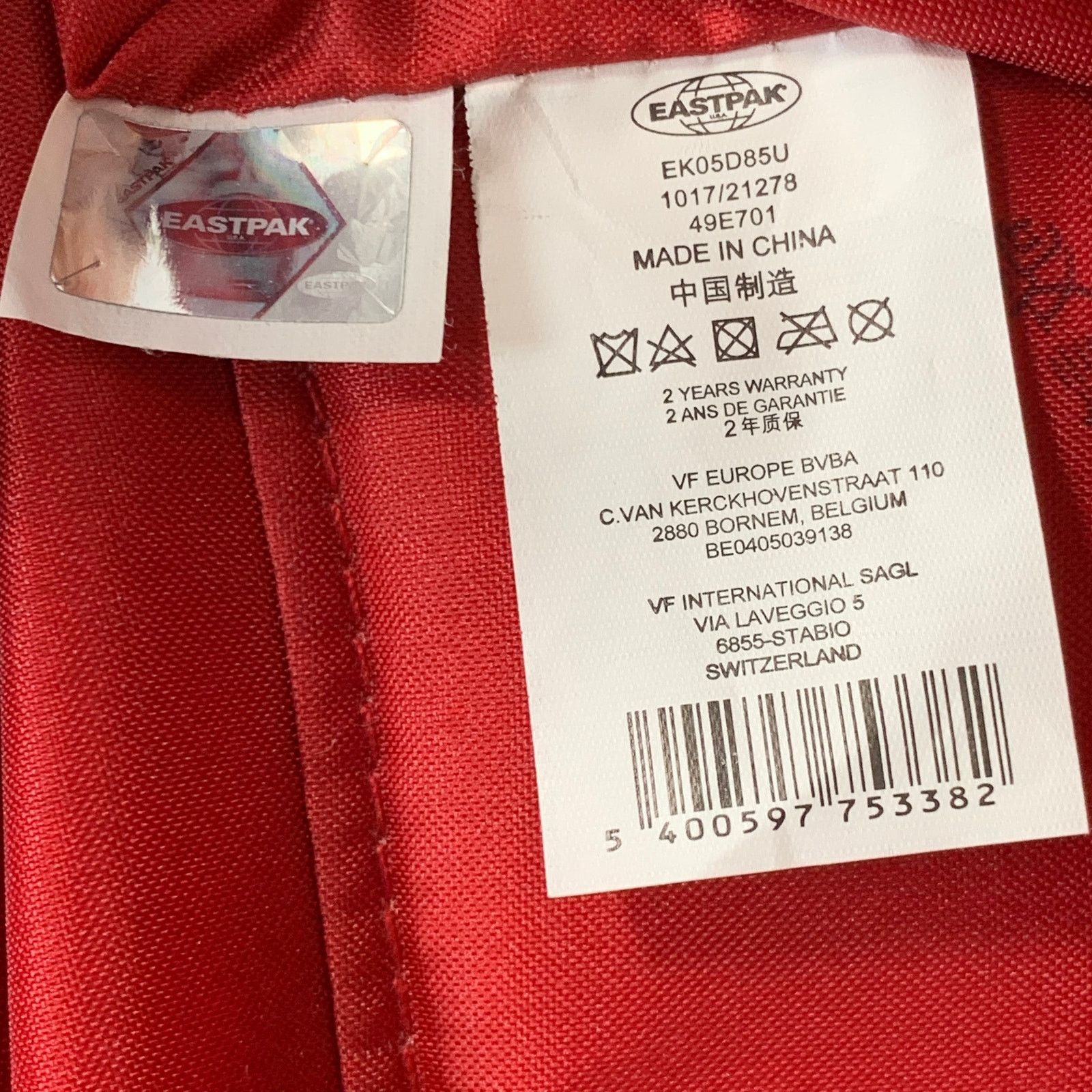 Eastpak Blade Runner Red Clear PVC Snaps Backpack Size ONE SIZE - 8 Thumbnail