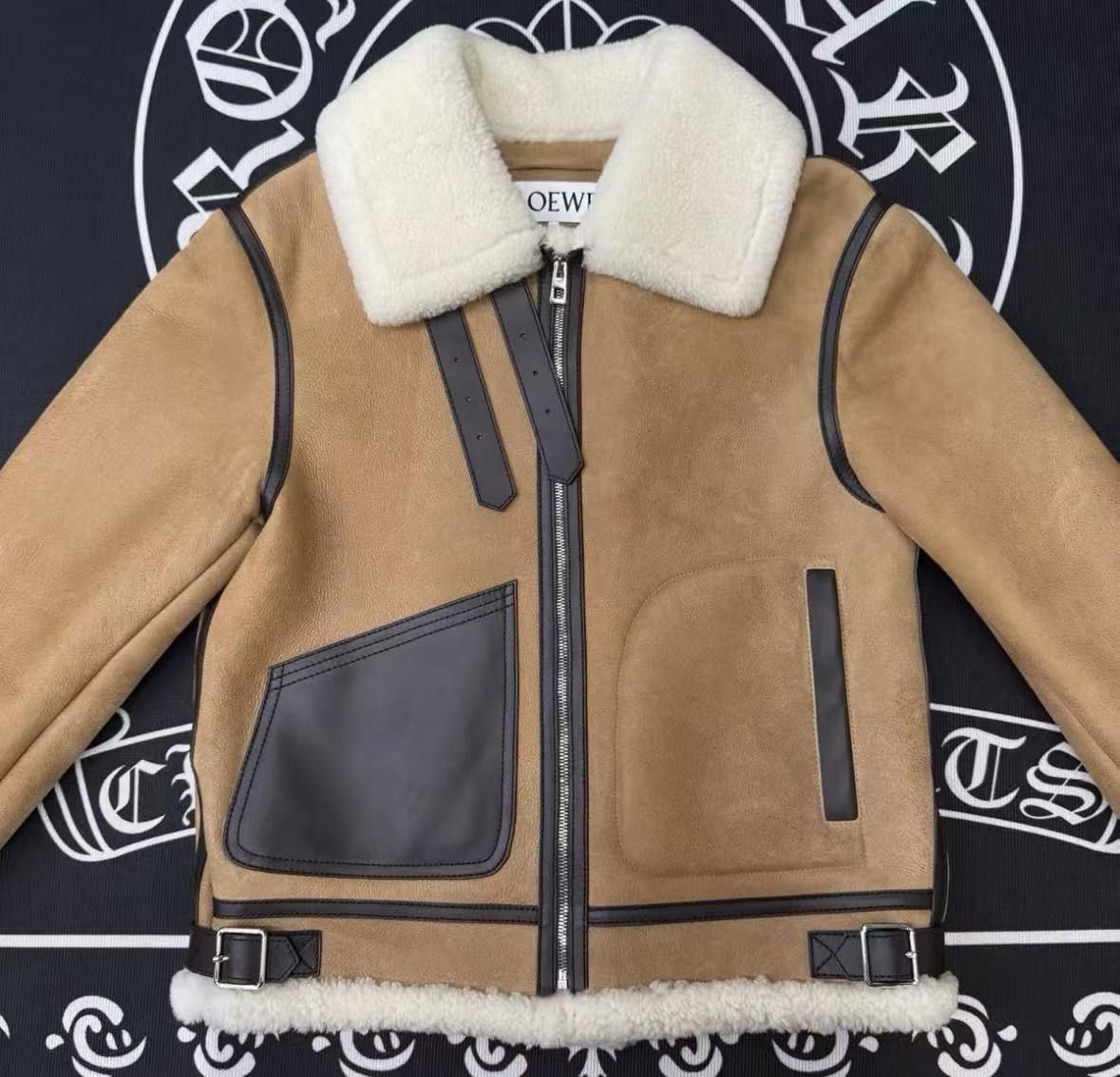 Loewe LOEWE Shearling Leather Biker Jacket Size M / US 6-8 / IT 42-44 - 1 Thumbnail