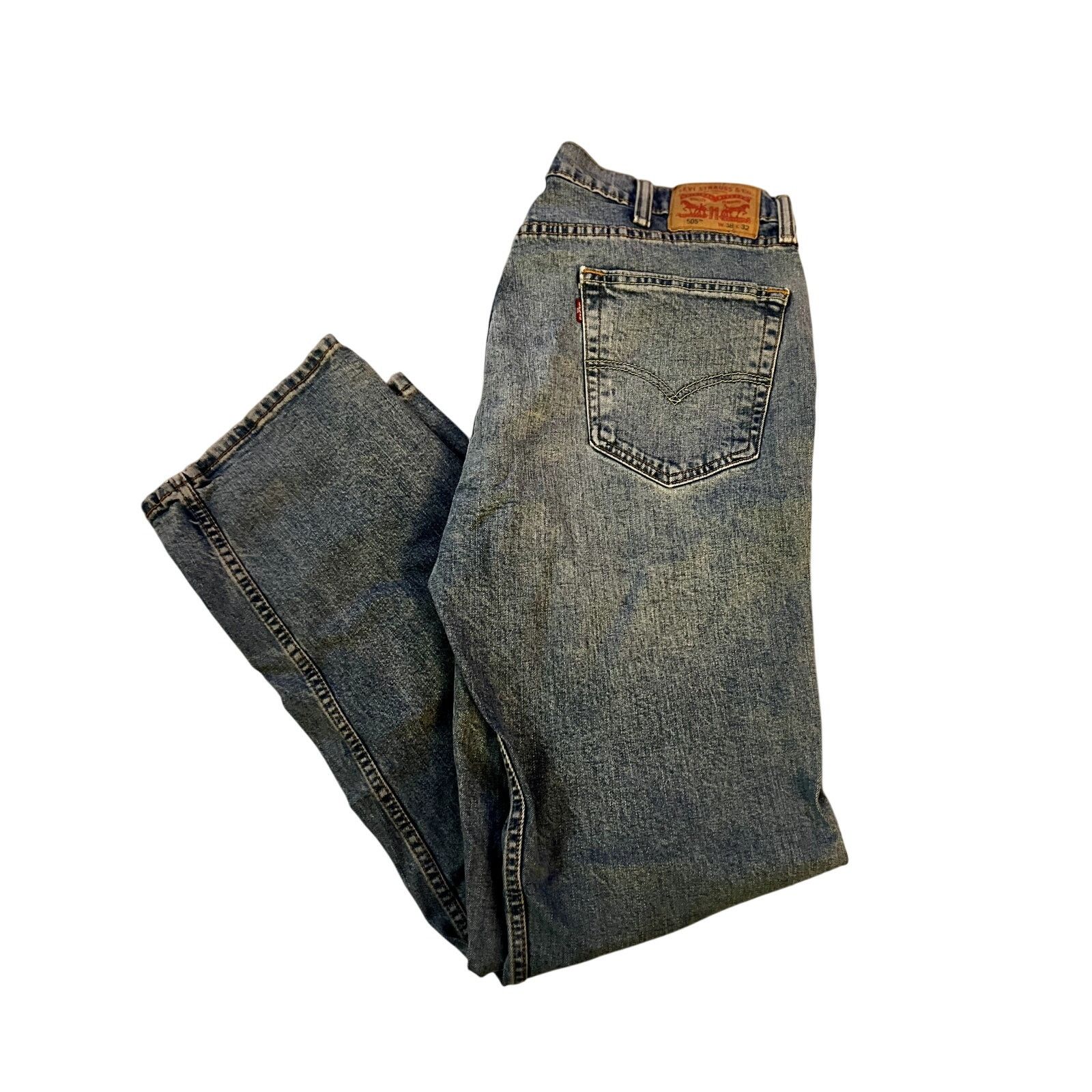 Levi's Levi's 505 Men's Blue Jeans W38 L32 Straight Leg Vintage Size US 38 / EU 54 - 1 Thumbnail