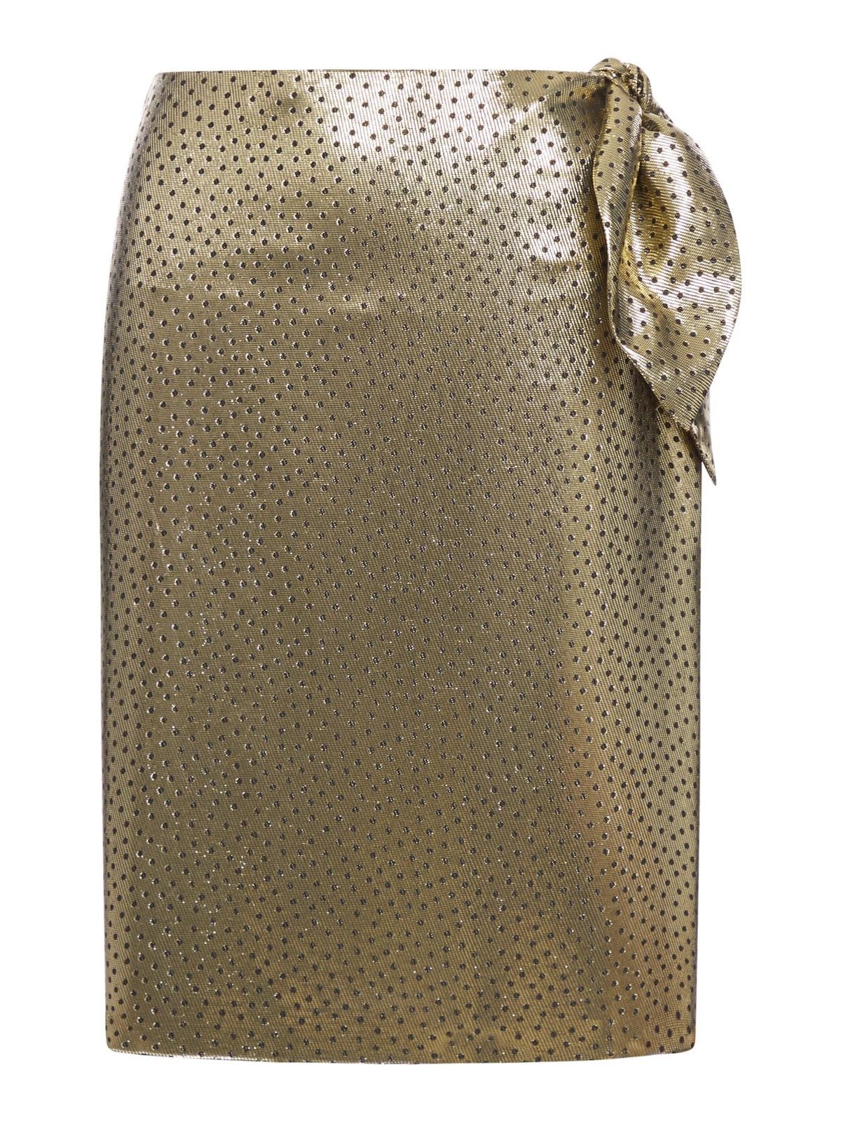 Saint Laurent Paris o1y0126 Mini Skirt in Gold Size 27" / US 4 / IT 40 - 1 Thumbnail