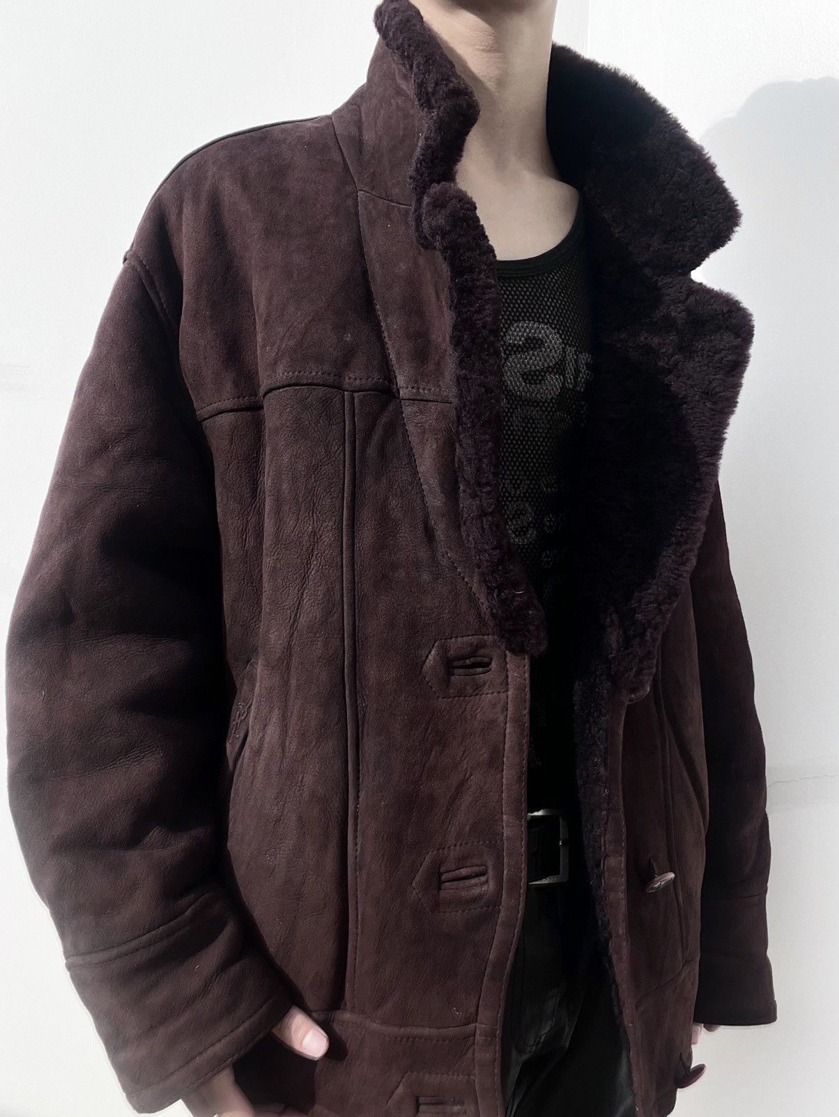 Yves Saint Laurent 90s Yves Saint Laurent Fur Leather Jacket Size US XL / EU 56 / 4 - 4 Thumbnail