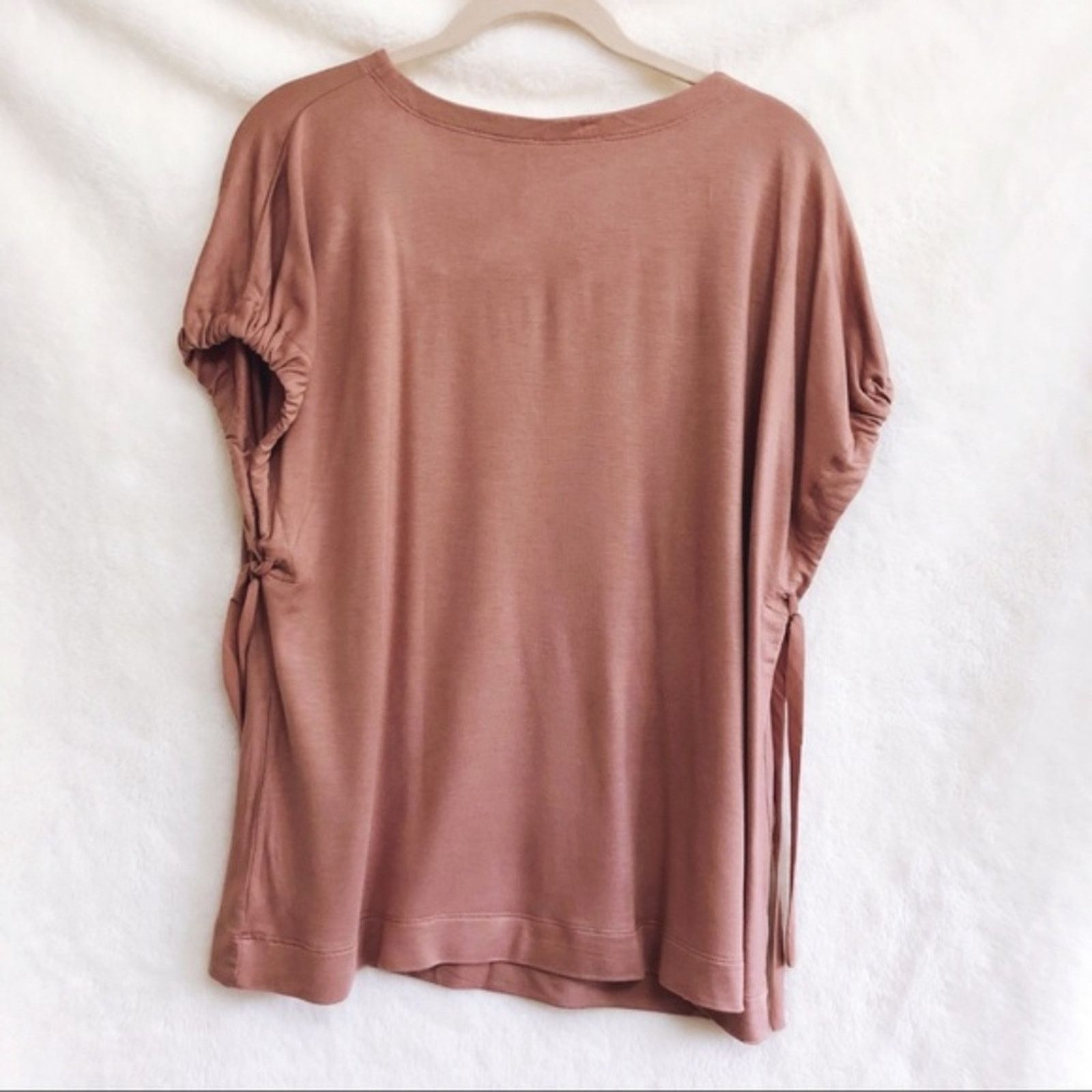 Loft LOFT Lounge Rust Pink Super Soft Tie Sleeve Shirt Size S / US 4 / IT 40 - 6 Thumbnail