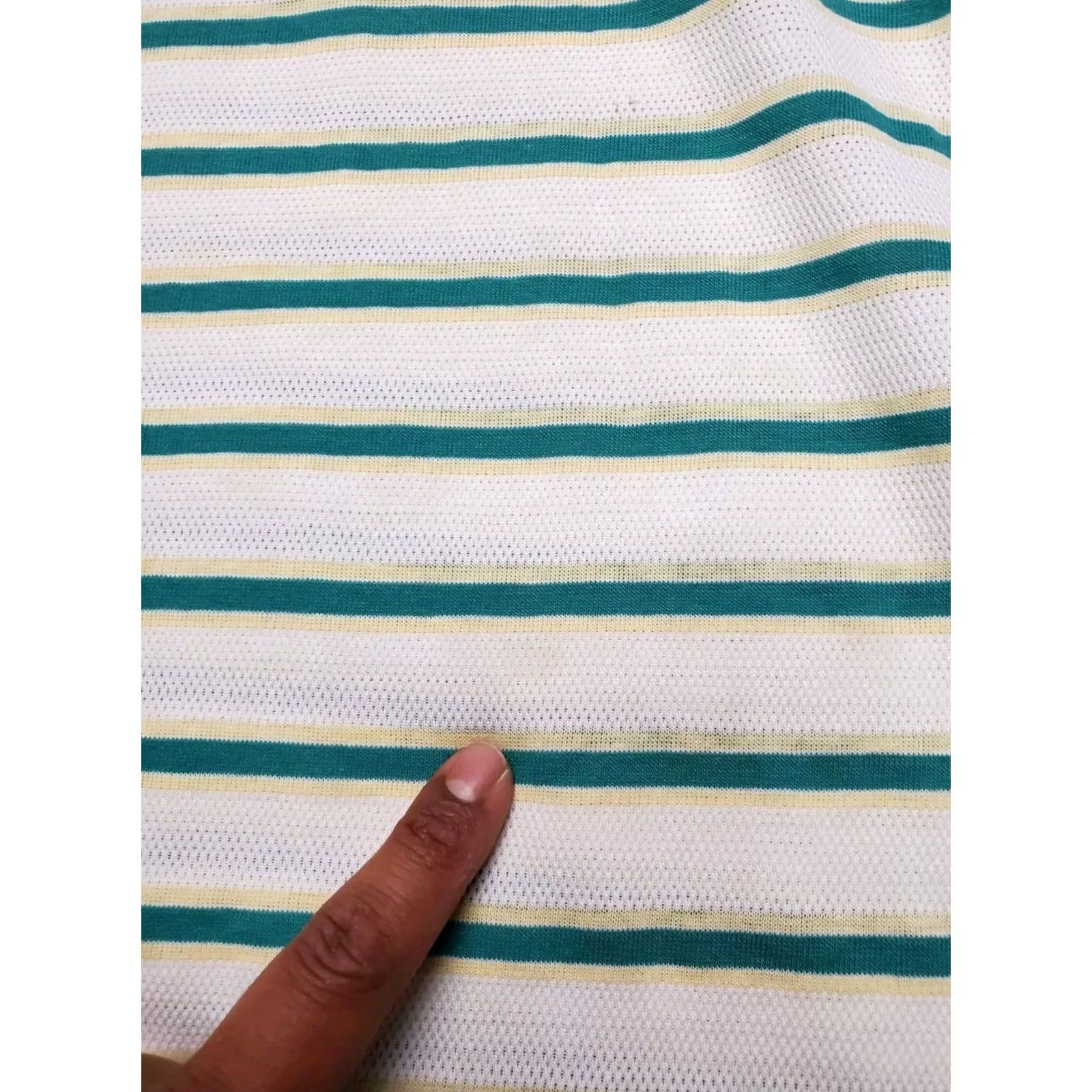 Vintage VINTAGE Campus Polo Shirt Mens White Striped Short Sleeve USA Made Medium Polo ShirtUSA Made Mens White Striped Short Sleeve Campus Polo Shirt Size US M / EU 48-50 / 2 - 4 Thumbnail
