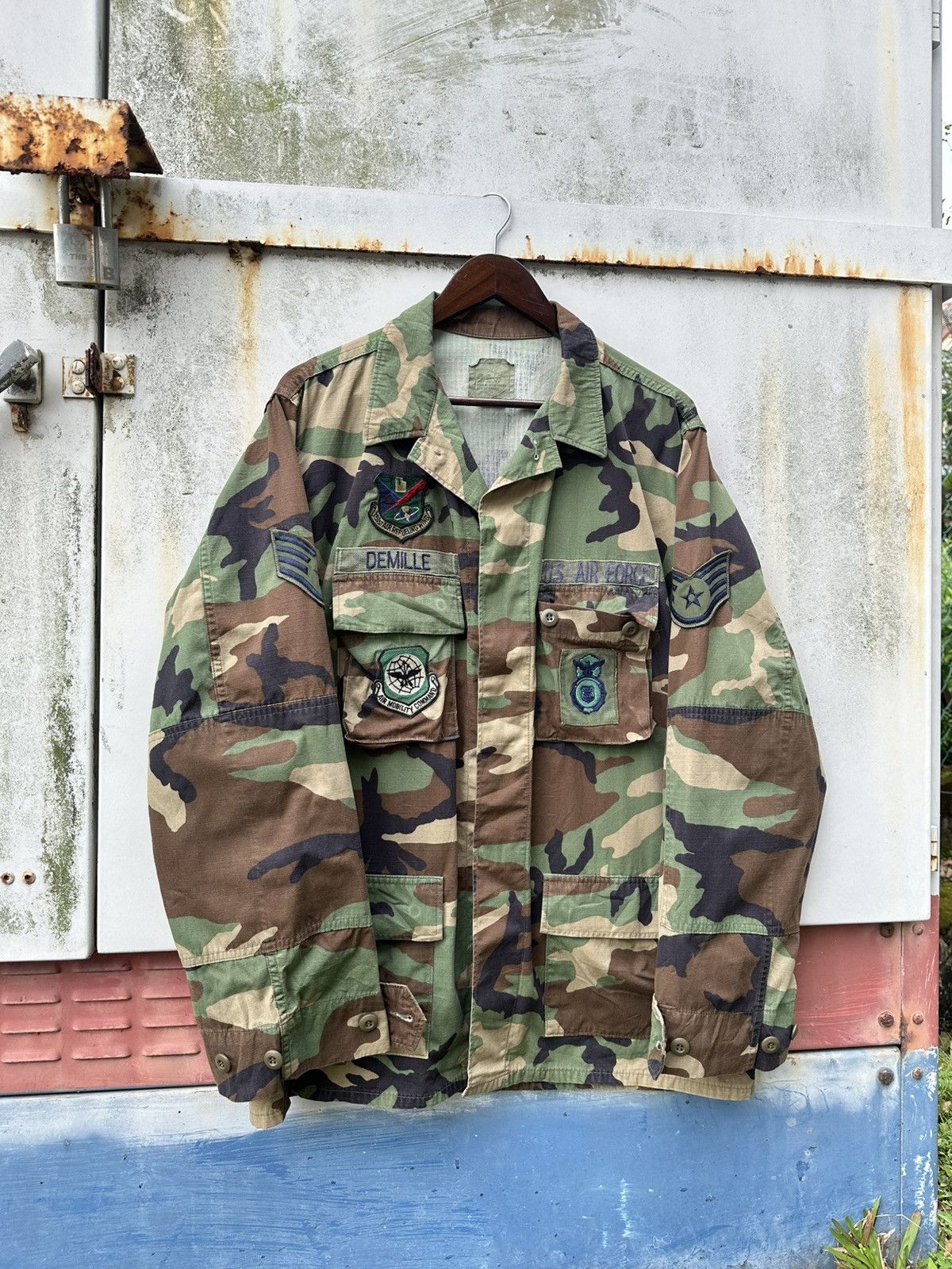 Vintage 🪖Vintage US Air Force Uniform Camo Jacket Size US XL / EU 56 / 4 - 3 Thumbnail