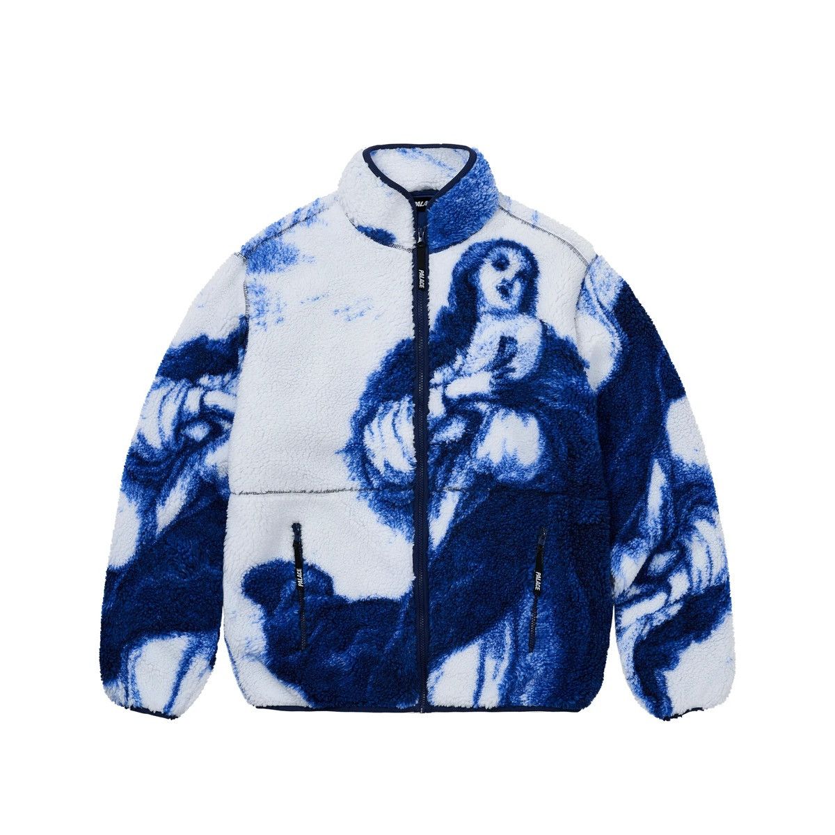 Palace Holy Grail Funnel Fleece Jacket White