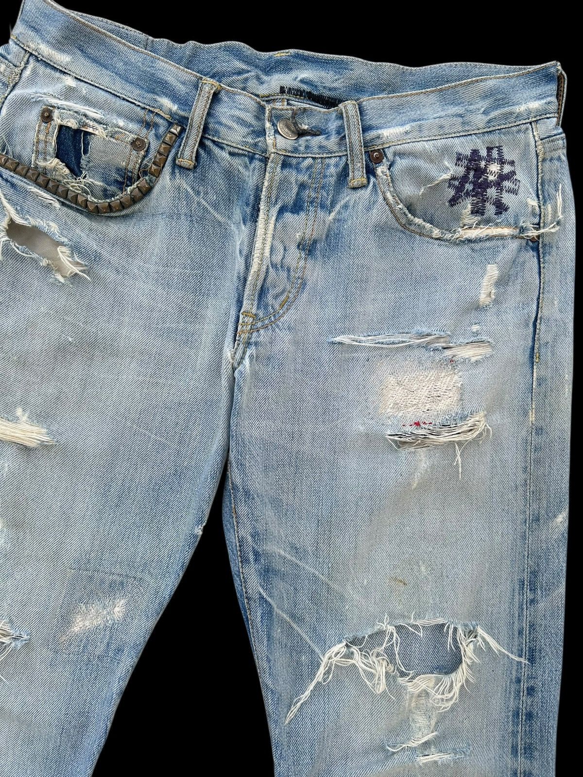 Hysteric Glamour Thrashed Vintage Hysteric Glamour Selvedge Flare Denim Jeans Size US 32 / EU 48 - 6 Thumbnail