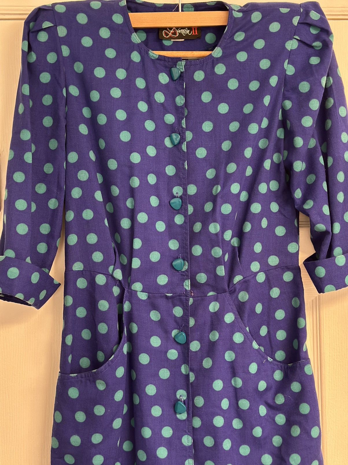 Other Vintage 1970s Polka Dot Dress! Size M / US 6-8 / IT 42-44 - 2 Thumbnail