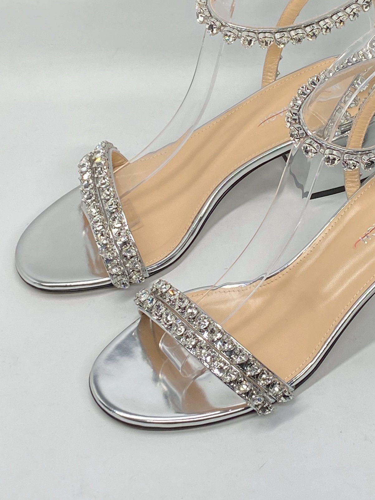 MACH & MACH Mach & Mach Audrey Embellished Leather Ankle Sandals size 38 Size US 8 / IT 38 - 7 Thumbnail