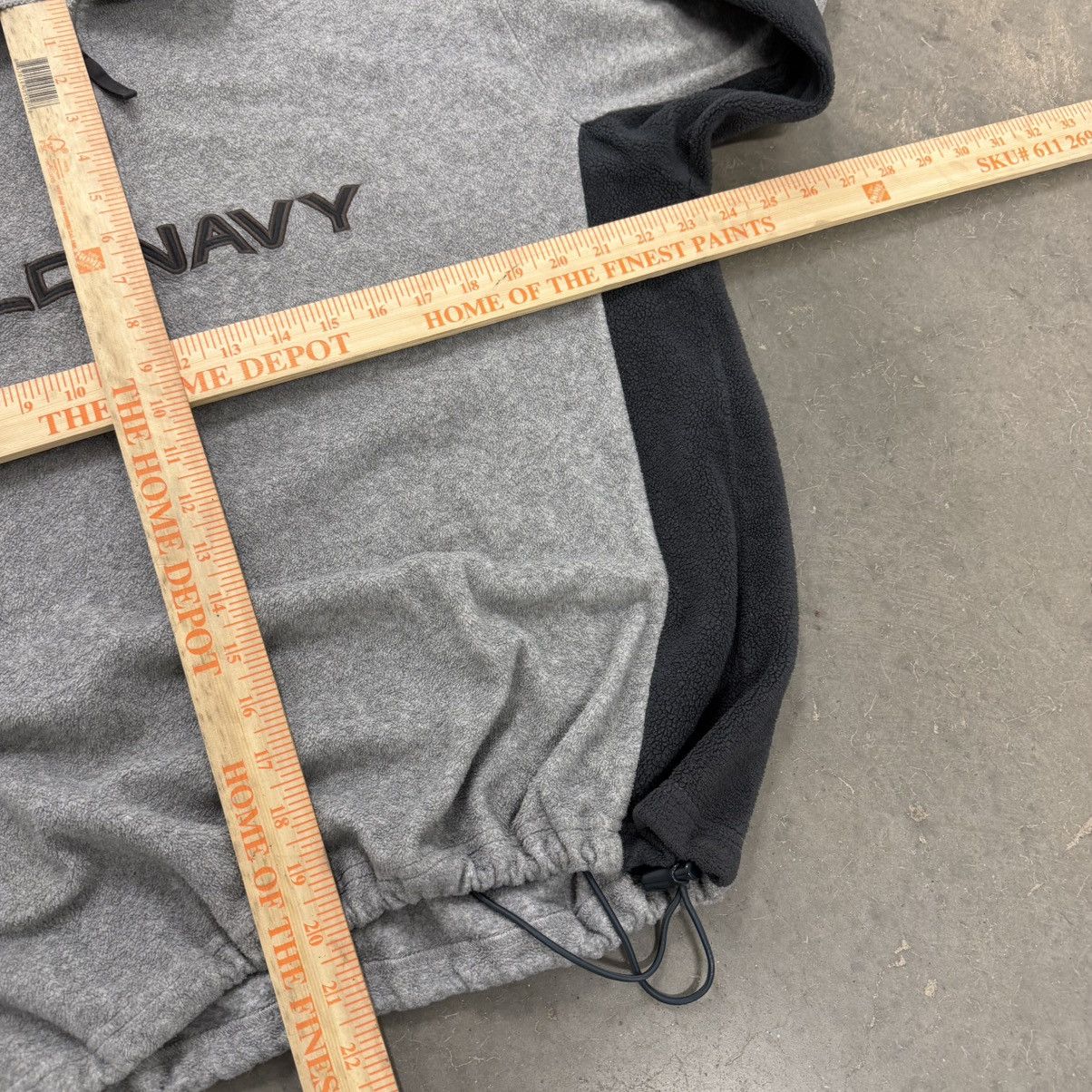 Old Navy Vintage Old Navy 1/4 Zip Fleece Pullover Grey Black Size XL Size US XL / EU 56 / 4 - 3 Thumbnail