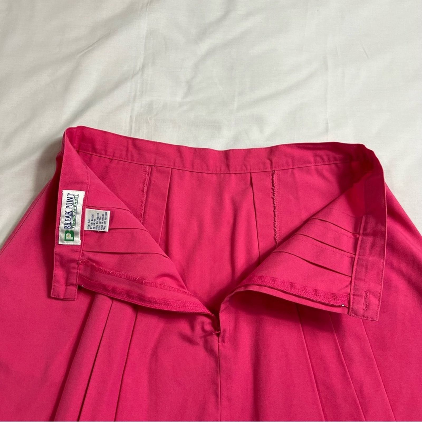 Other Breaking Point Women’s M/L 90s tennis skirt Hot Pink Pleated Size 28" / US 6 / IT 42 - 8 Thumbnail